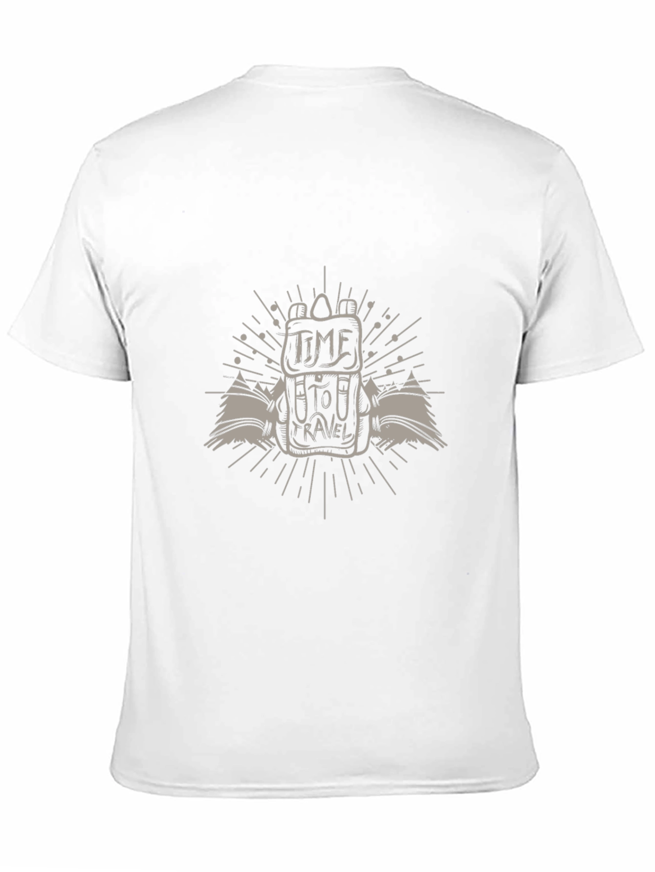 Time to Travel Graphic Tee - Black Casual T-Shirt