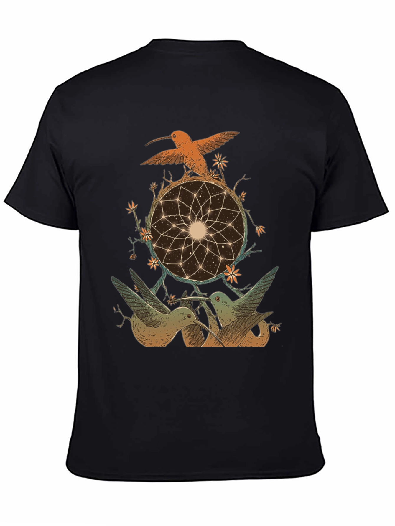 Hummingbird Dreamcatcher Graphic Tee - Black