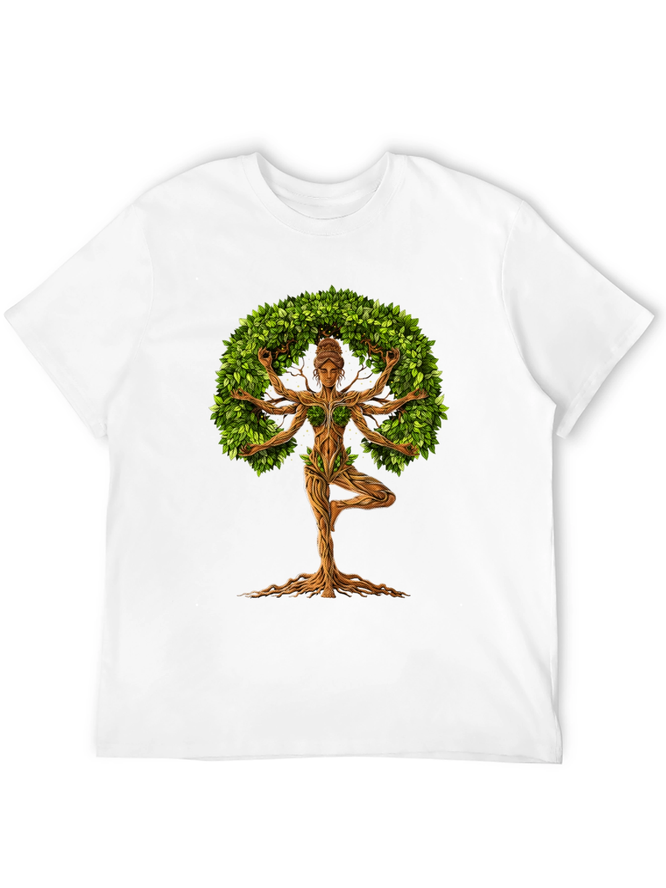Yoga Tree Pose Black T-Shirt