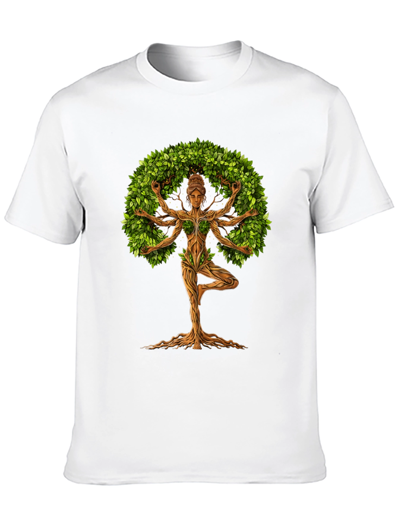 Yoga Tree Pose Black T-Shirt
