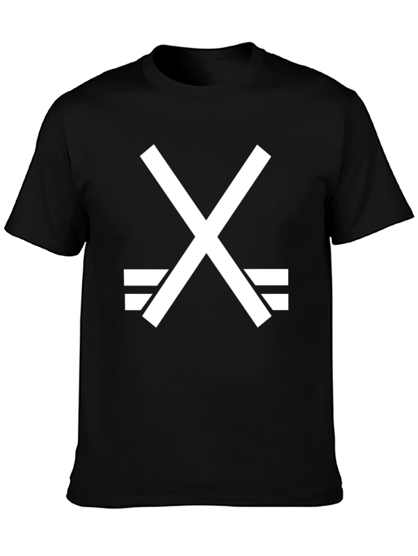 Graphic Tee: Crossed Sticks Symbol - Black