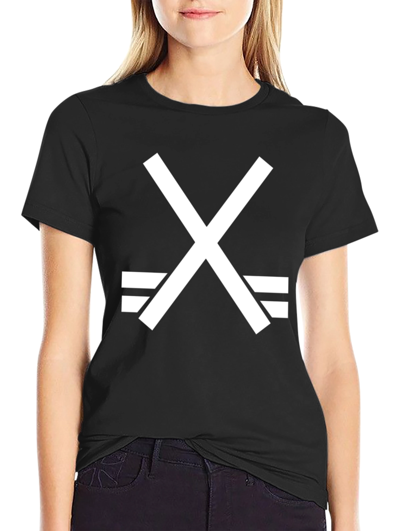Graphic Tee: Crossed Sticks Symbol - Black