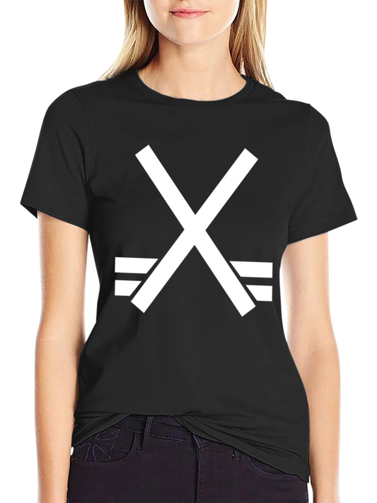 Graphic Tee: Crossed Sticks Symbol - Black