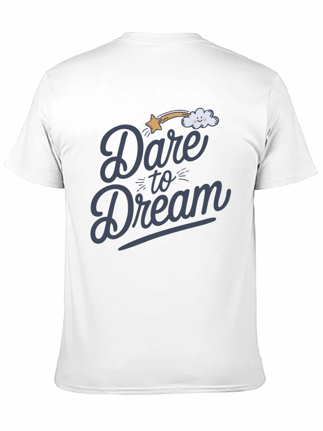 Dare to Dream Graphic Tee - Soft Black Cotton