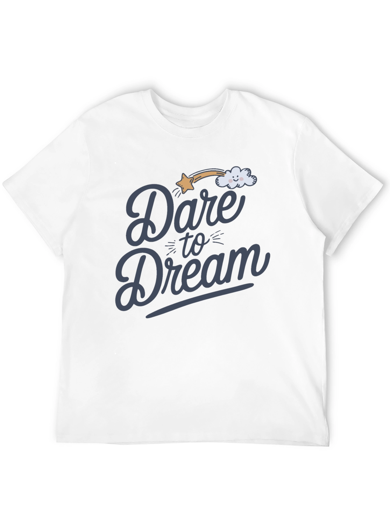 Dare to Dream Graphic Tee - Soft Black Cotton