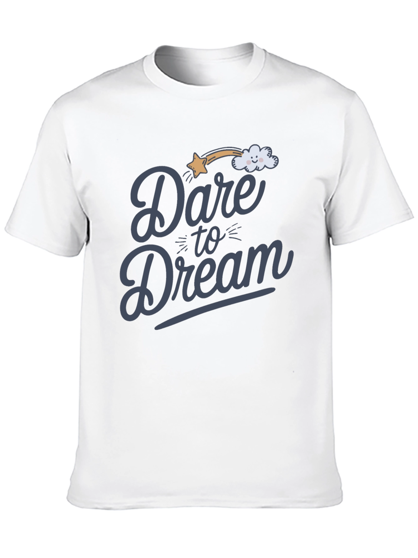 Dare to Dream Graphic Tee - Soft Black Cotton