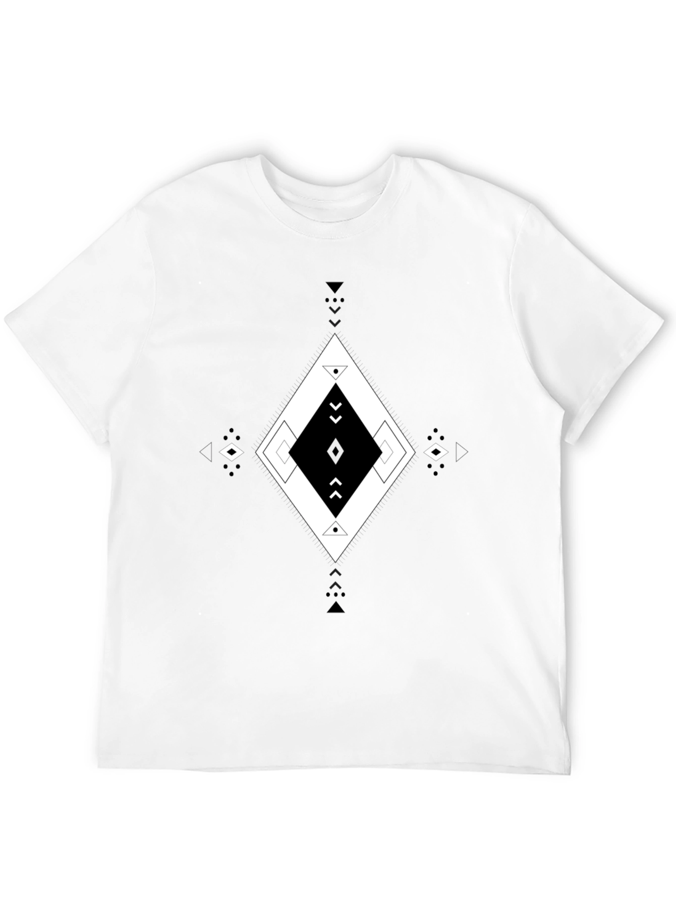 Geometric Diamond Print Mens T-Shirt