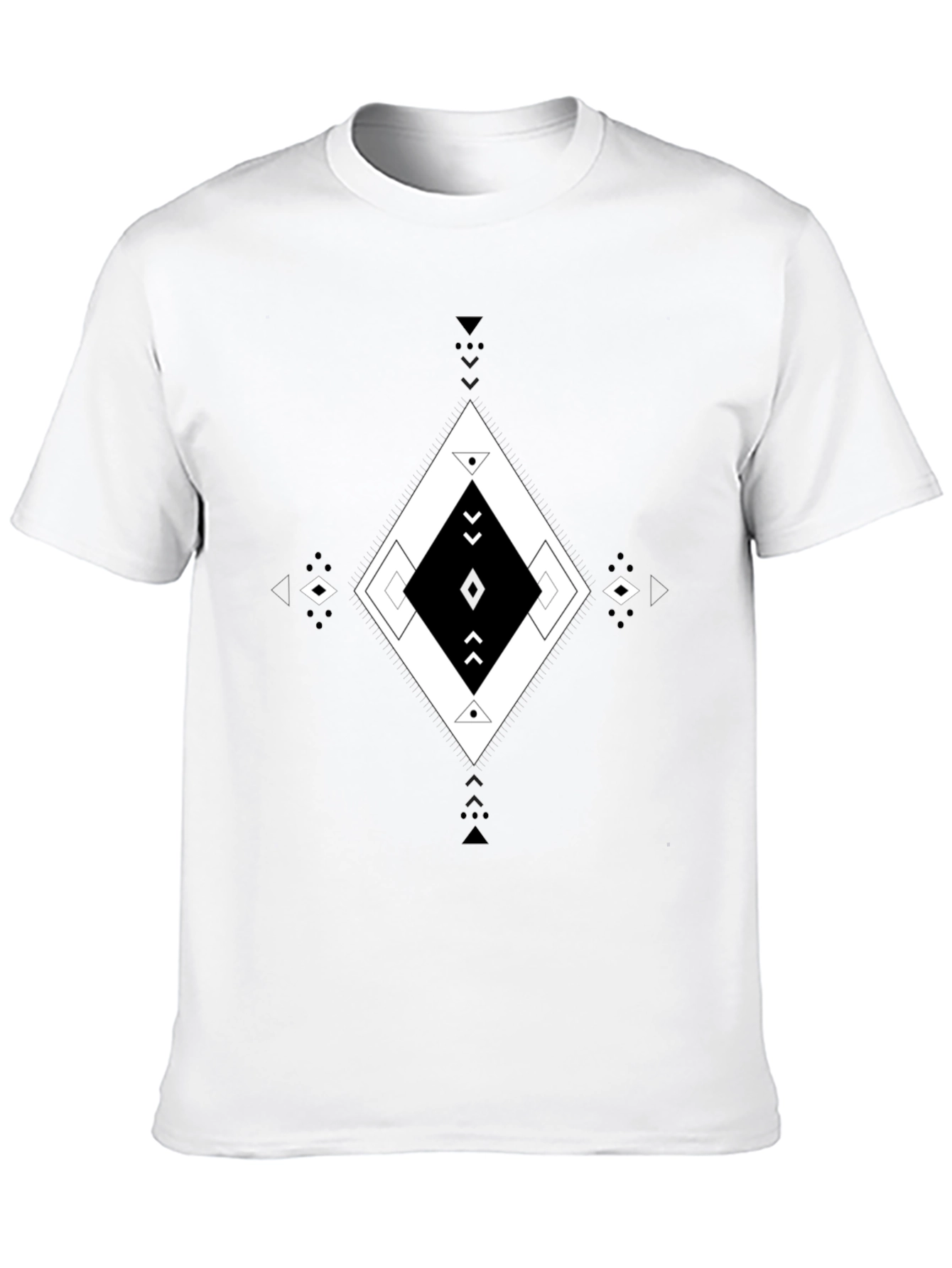 Geometric Diamond Print Mens T-Shirt