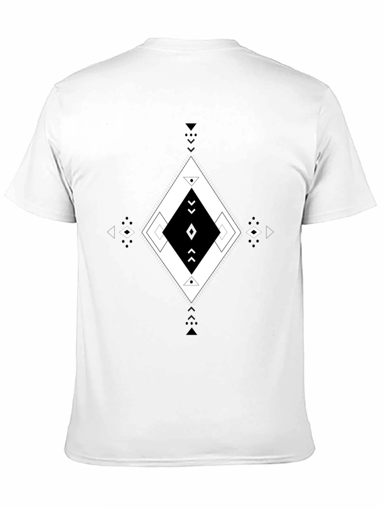 Geometric Diamond Print Mens T-Shirt