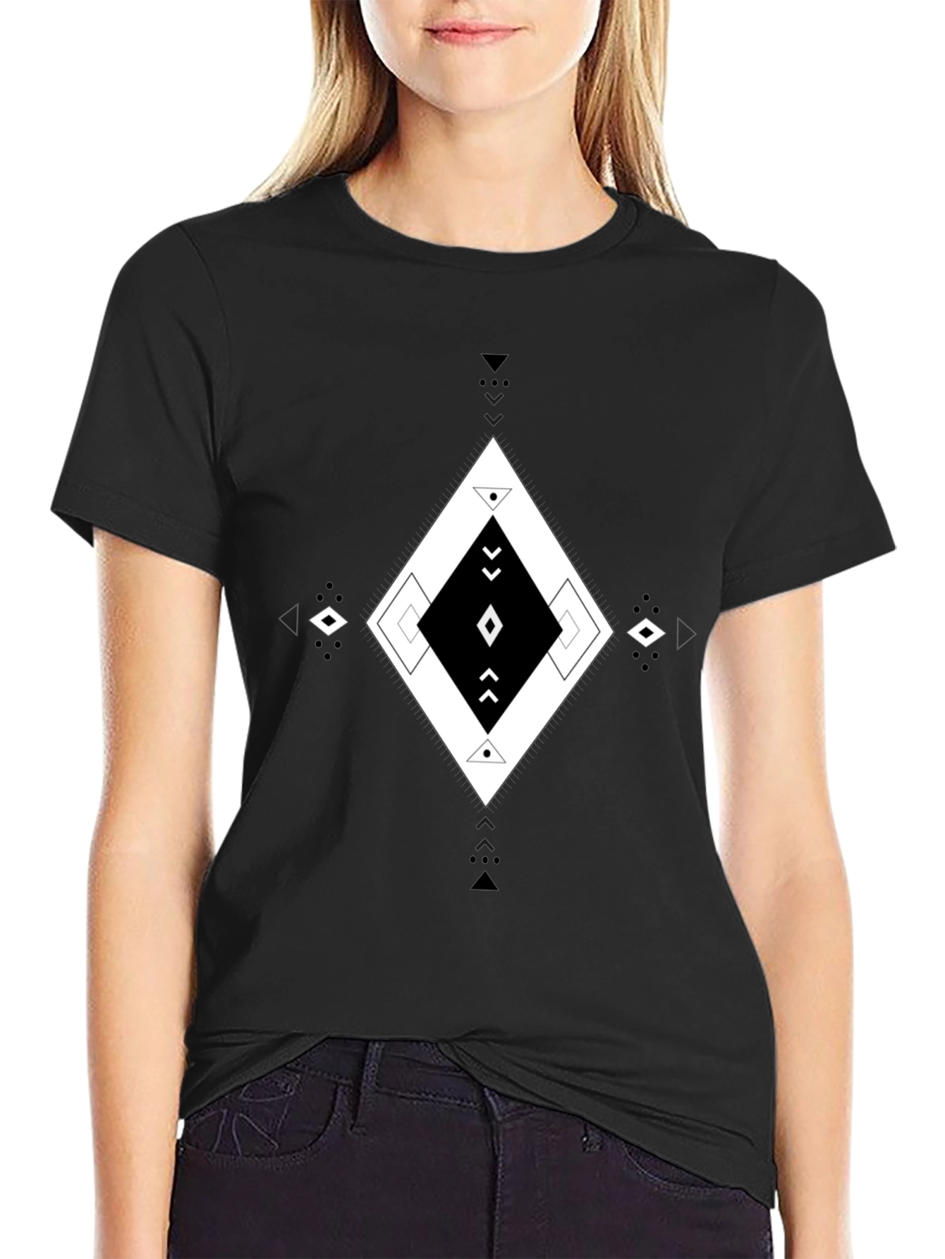 Geometric Diamond Print Mens T-Shirt