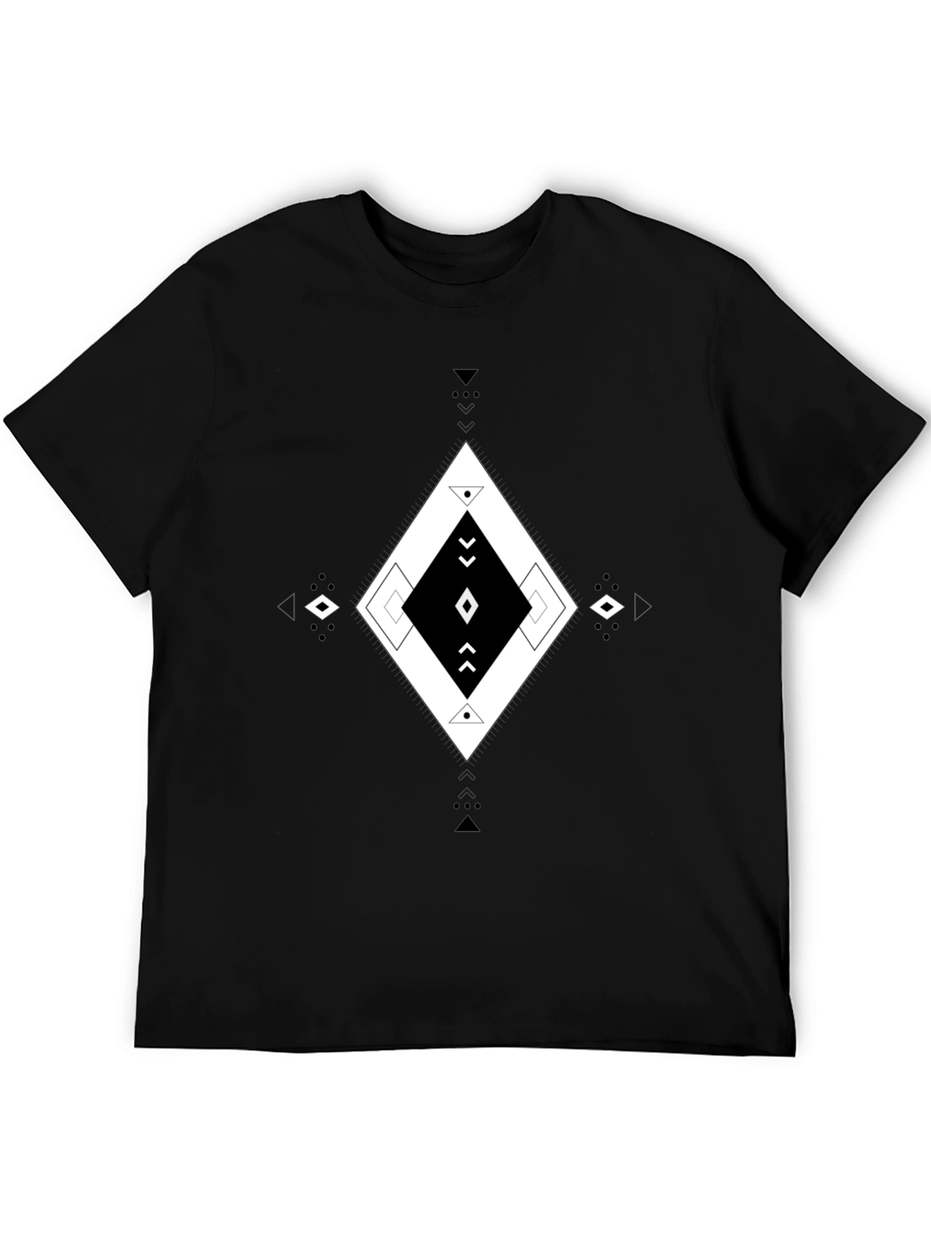 Geometric Diamond Print Mens T-Shirt