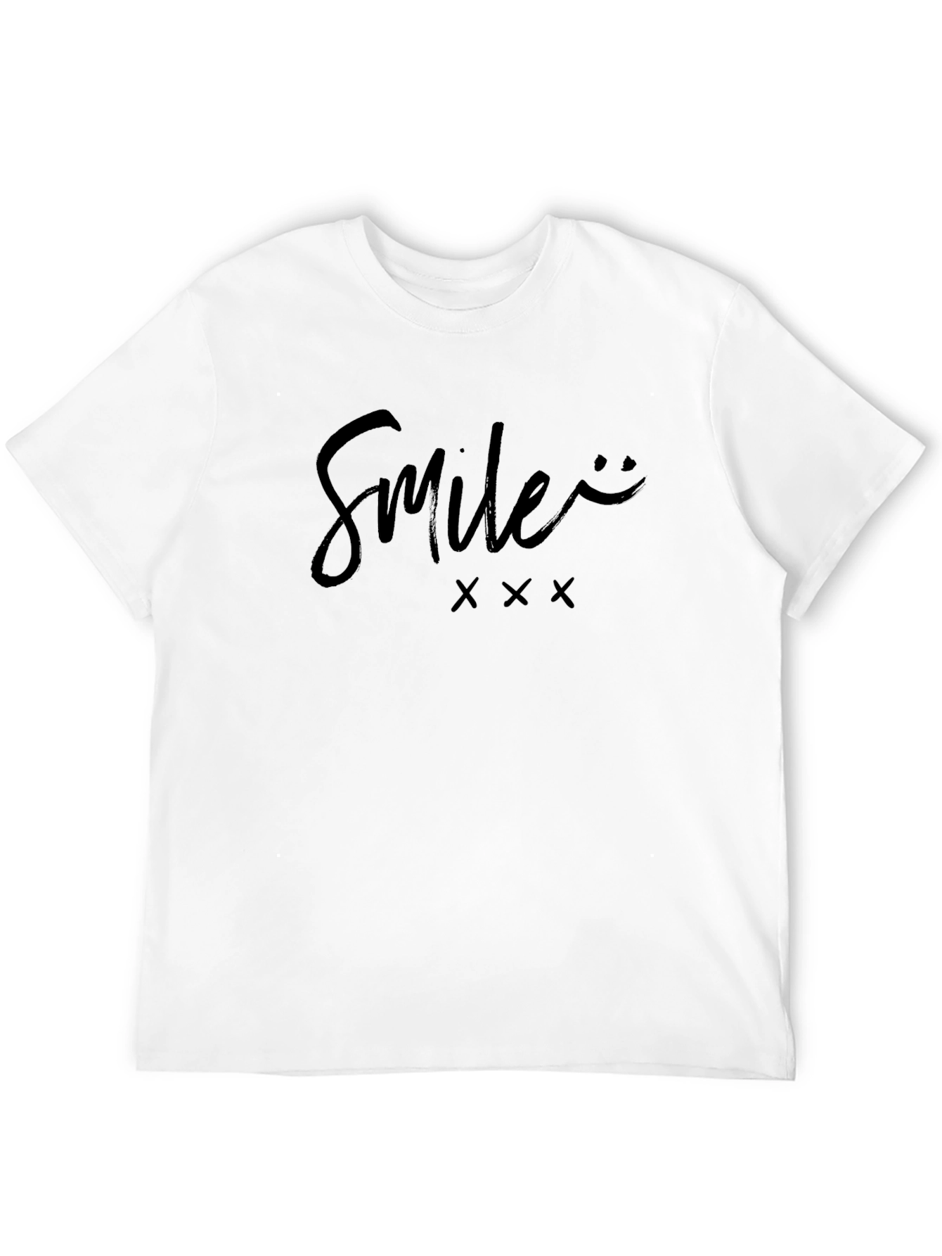 Smile Graphic Black Tee - Casual Comfort