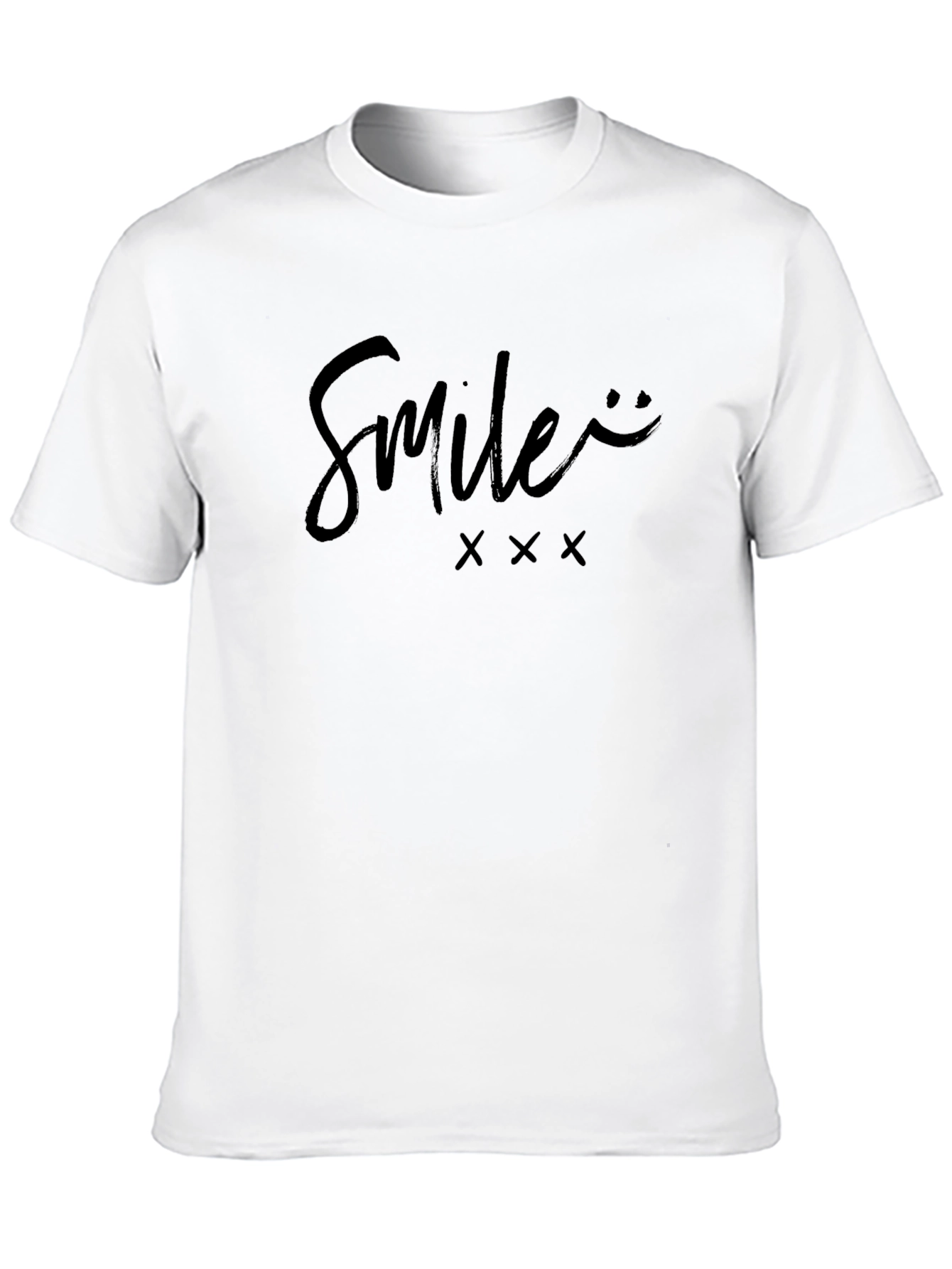 Smile Graphic Black Tee - Casual Comfort