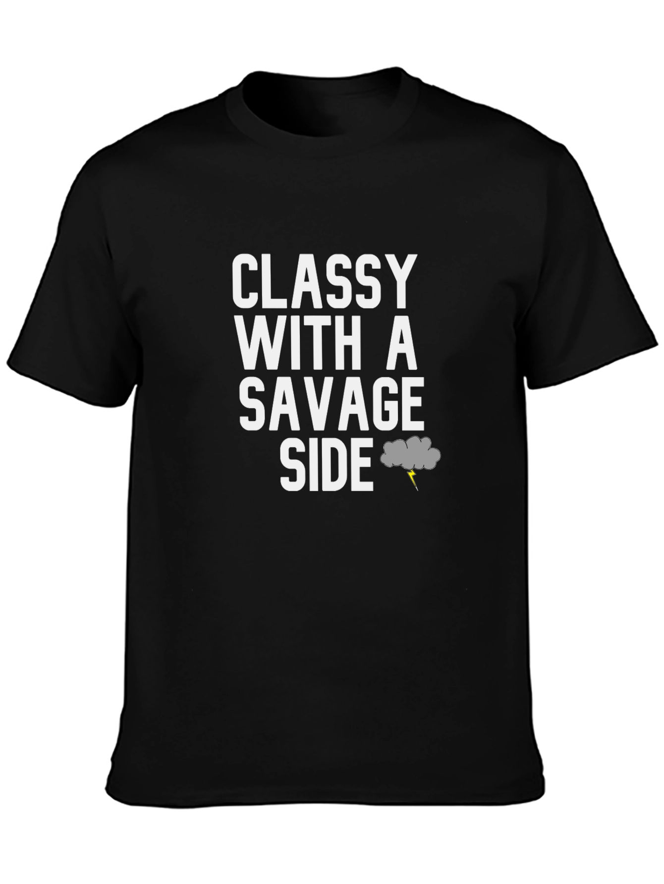 Classy with a Savage Side Black Graphic Tee