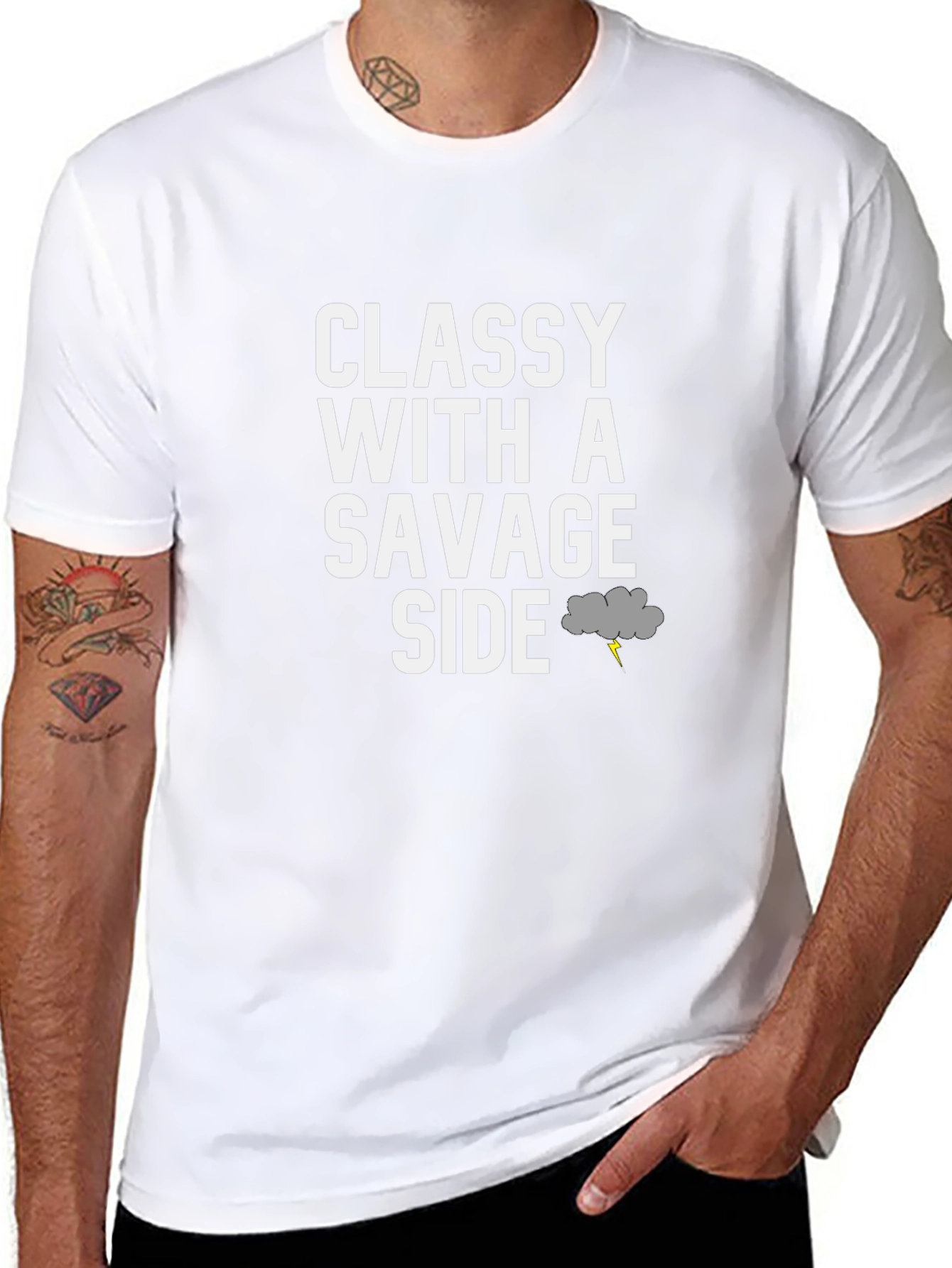 Classy with a Savage Side Black Graphic Tee