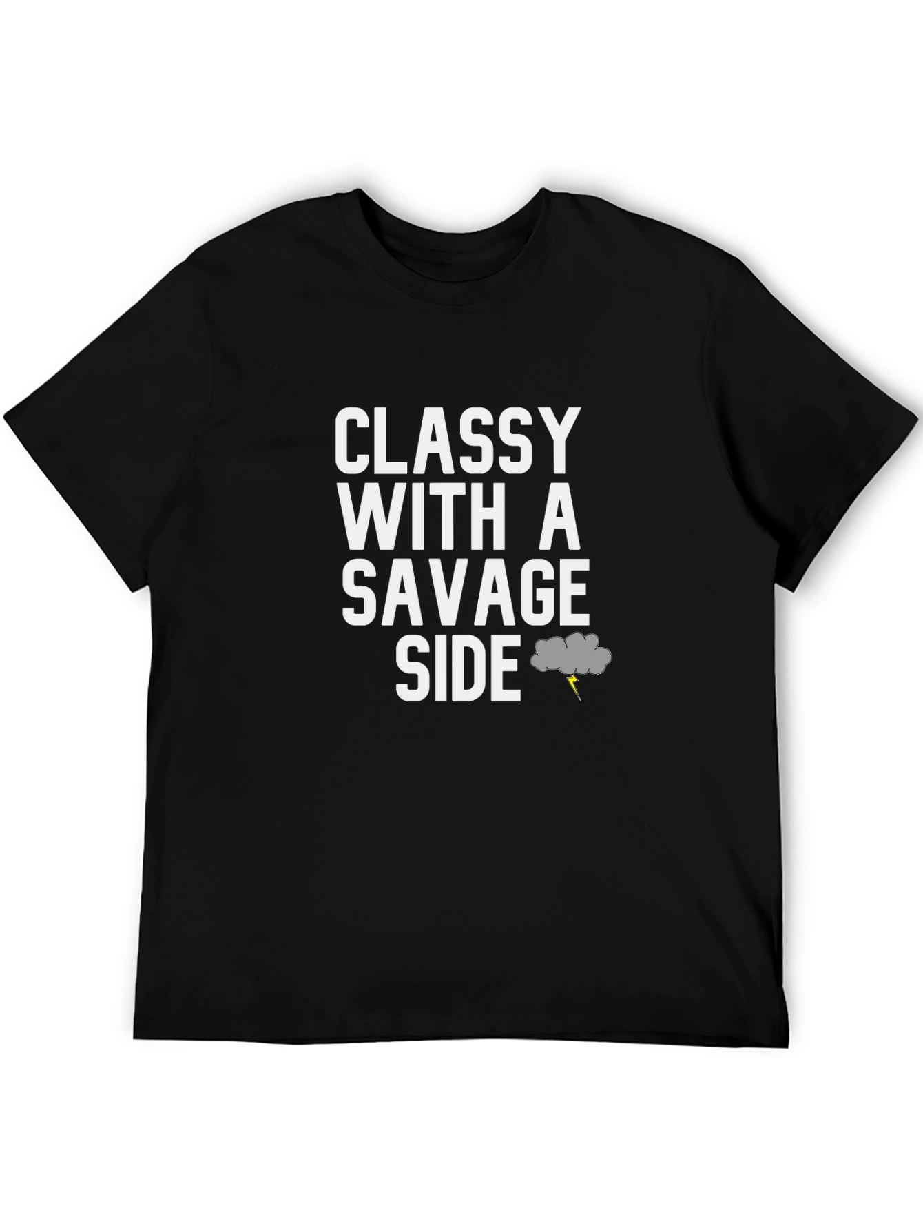 Classy with a Savage Side Black Graphic Tee