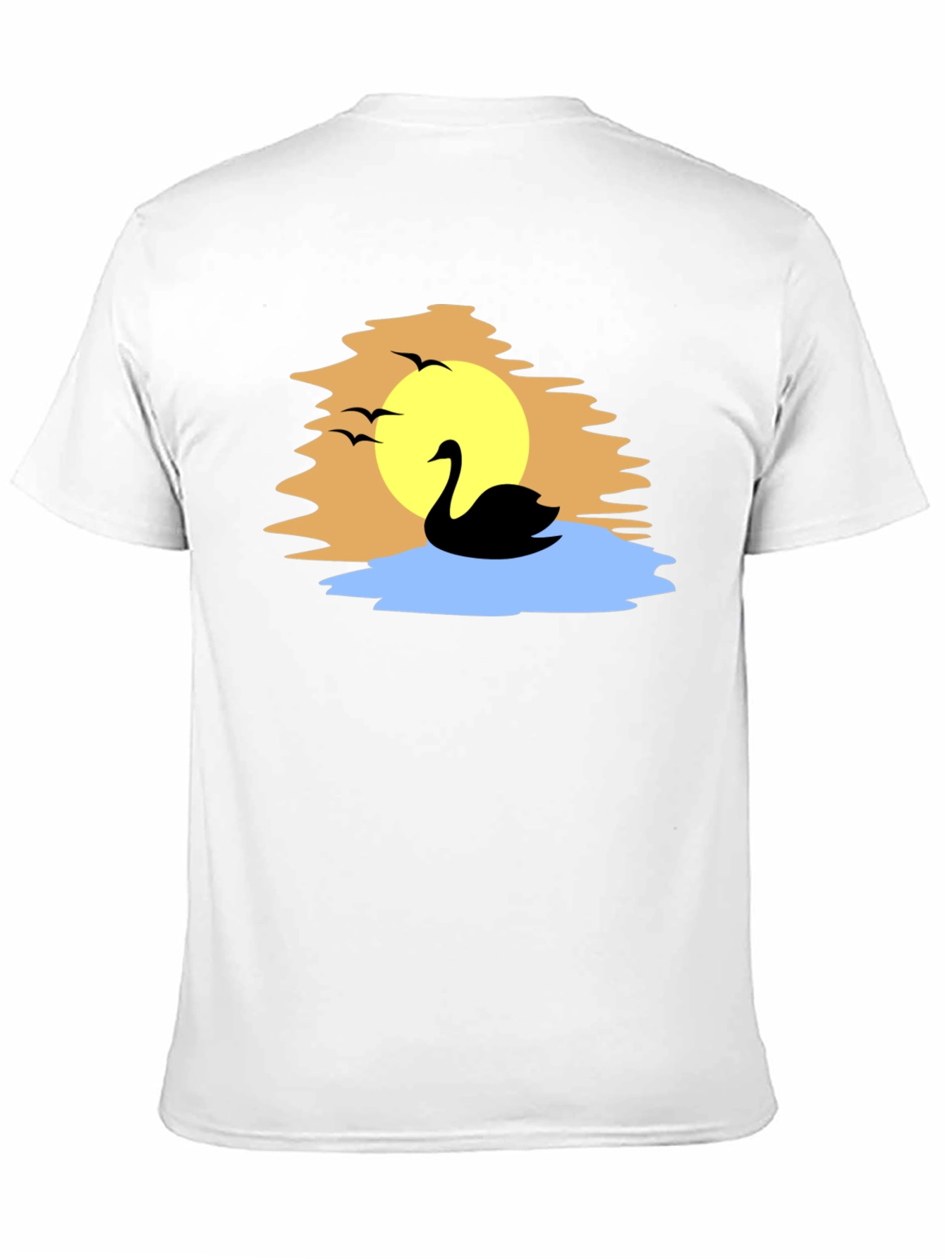 Swan Silhouette Graphic Tee - Black T-Shirt