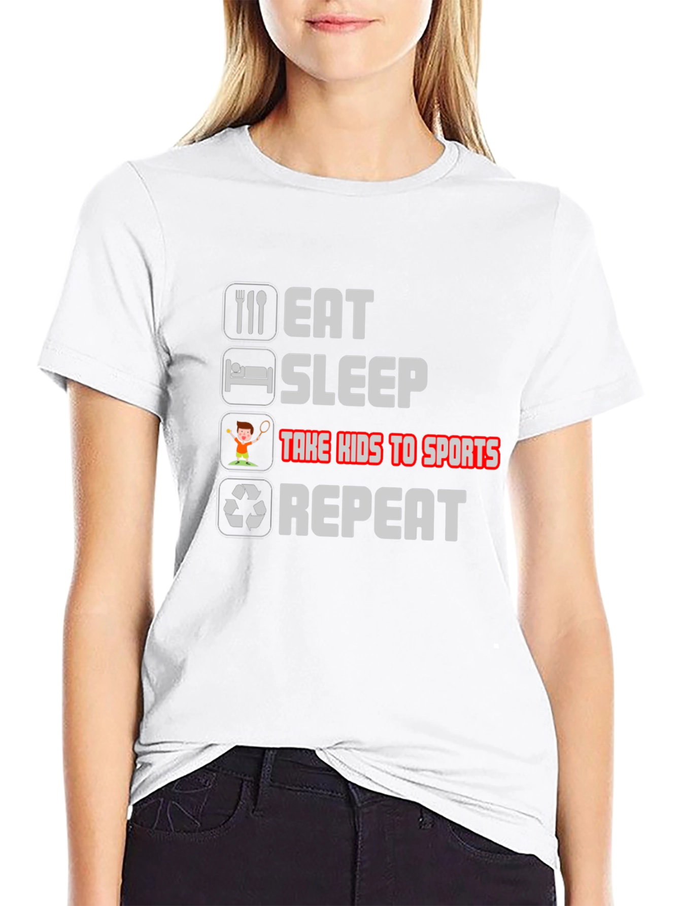 Eat Sleep Take Kids to Sports Repeat T-Shirt