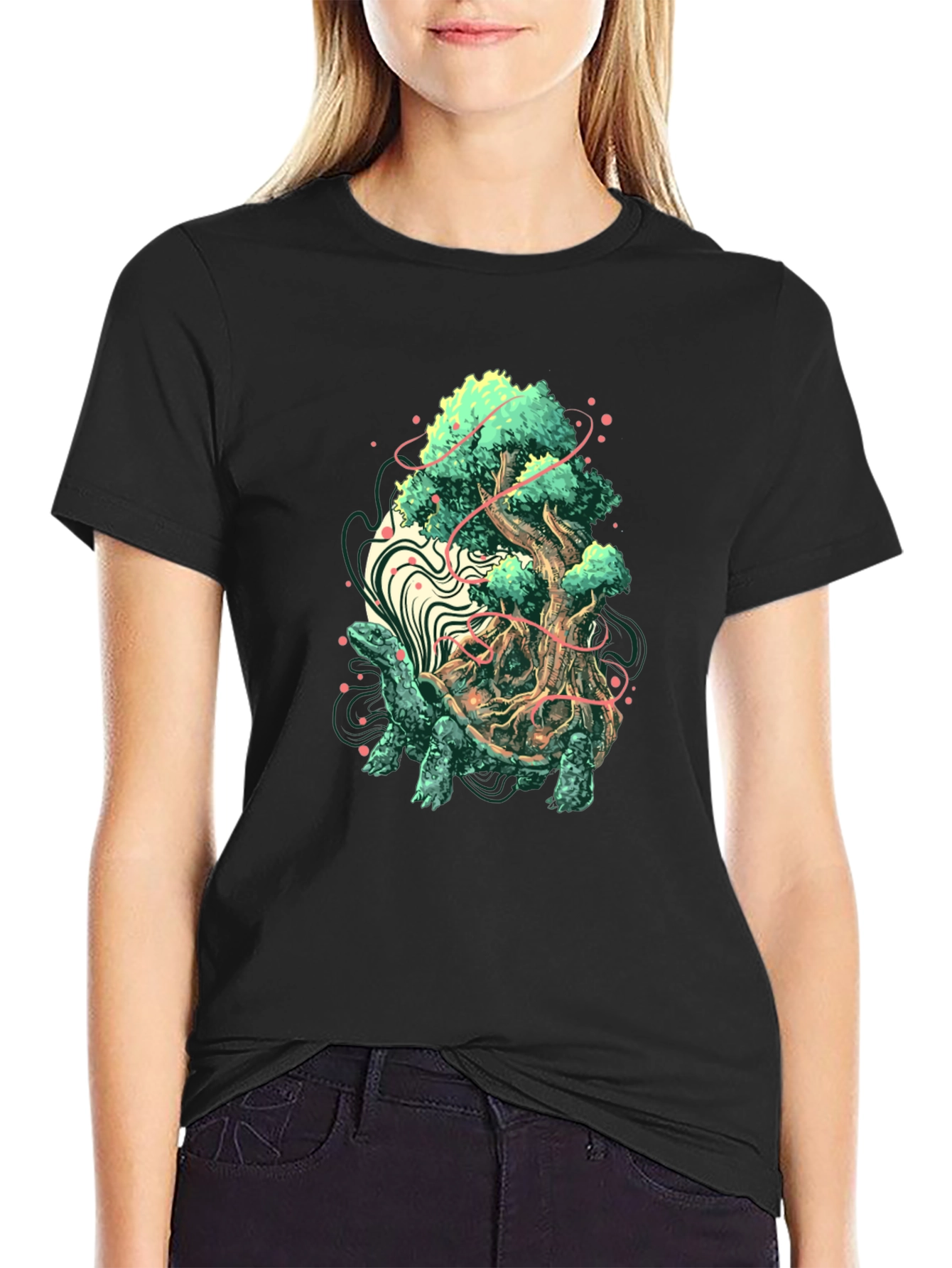 Turtle Tree Graphic T-Shirt - Unique Nature Design