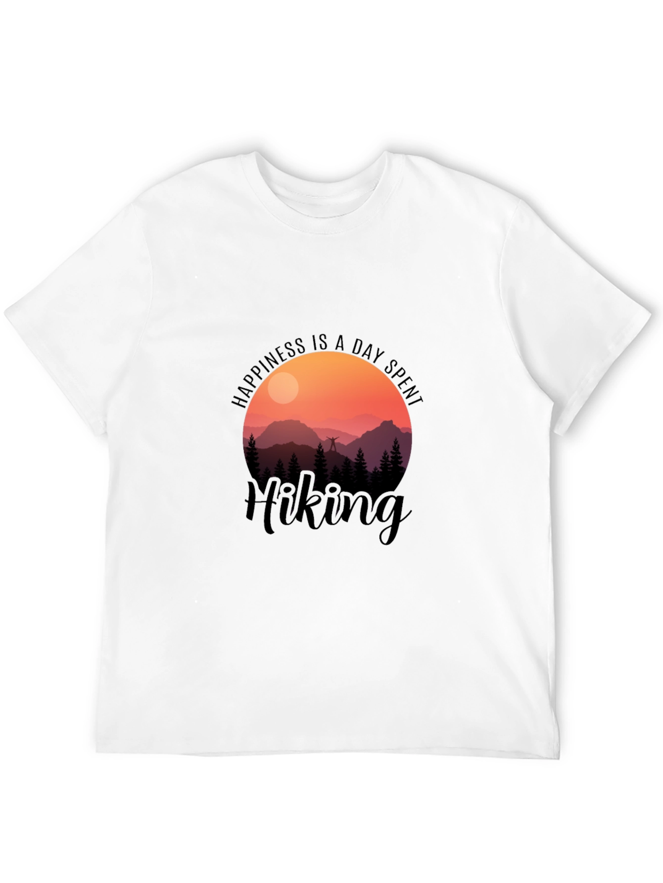 Happiness is a Day Spent Hiking Graphic T-Shirt