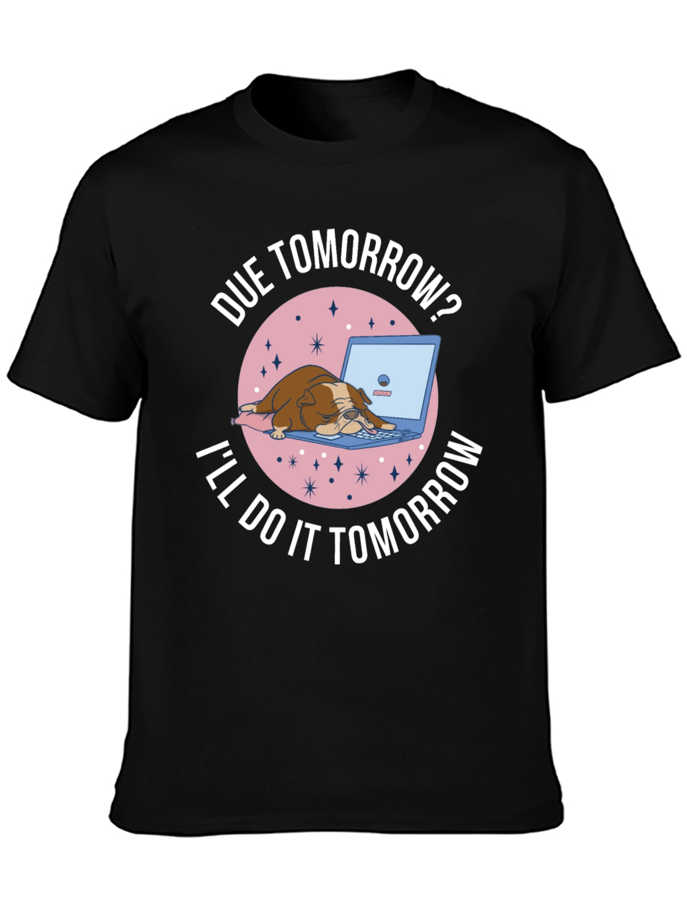 Due Tomorrow Bulldog Graphic Tee