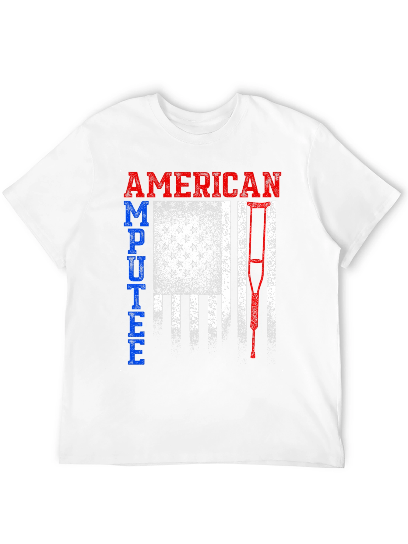 American Amputee Patriotic Flag Graphic T-Shirt
