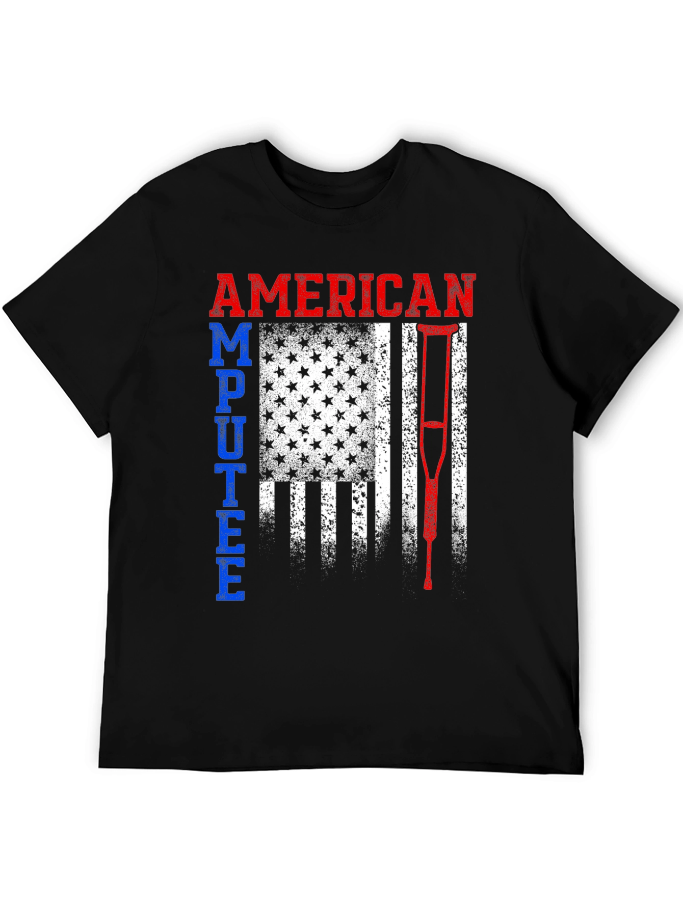 American Amputee Patriotic Flag Graphic T-Shirt