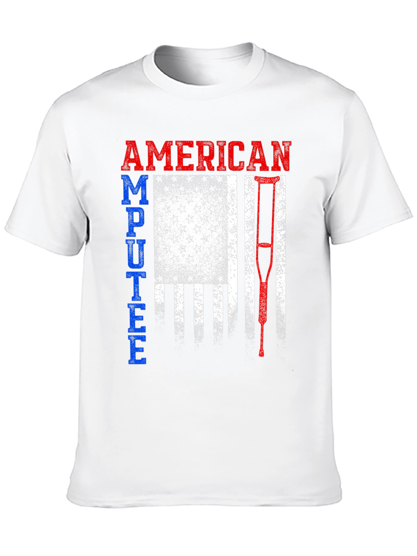 American Amputee Patriotic Flag Graphic T-Shirt