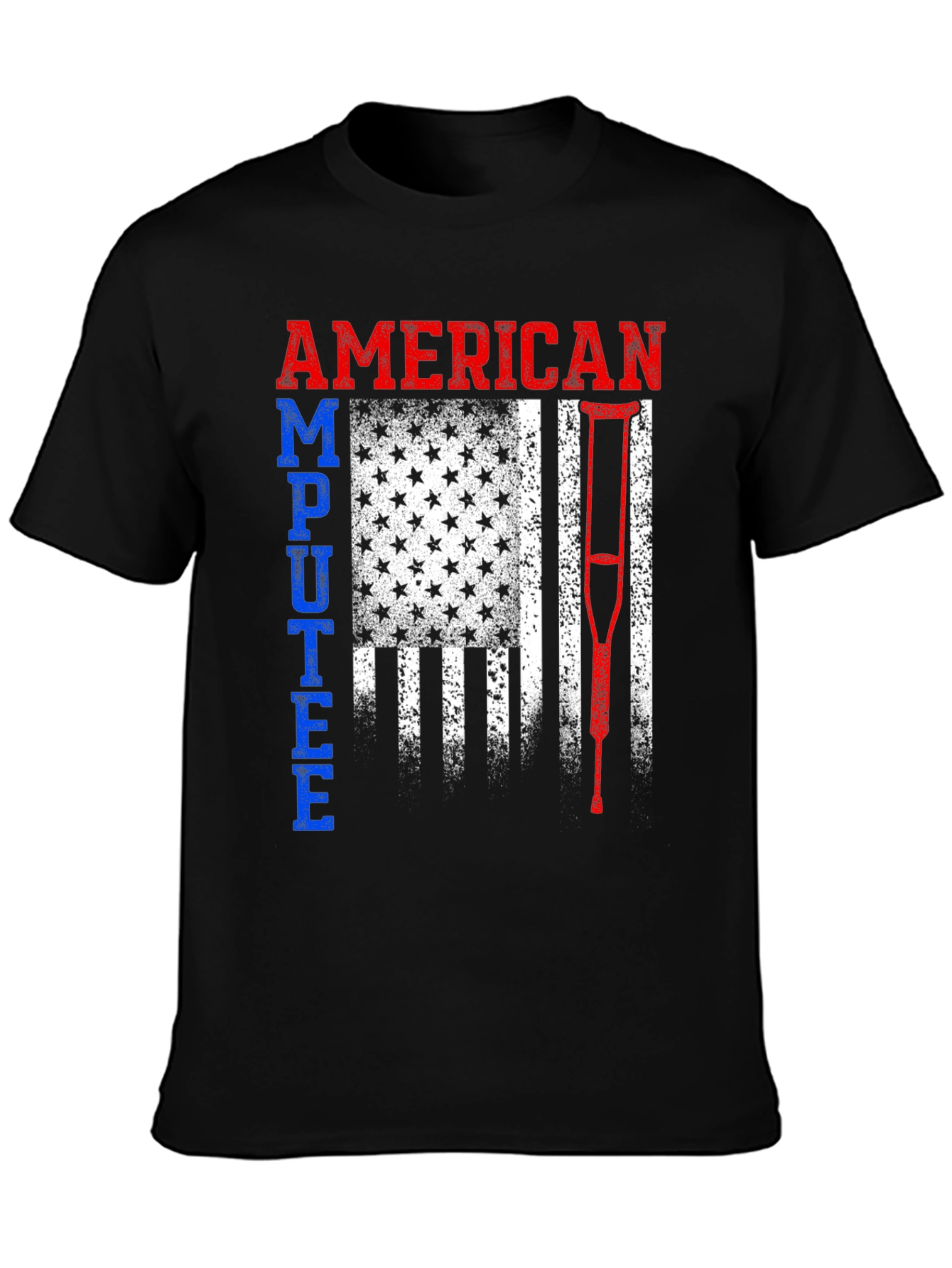 American Amputee Patriotic Flag Graphic T-Shirt