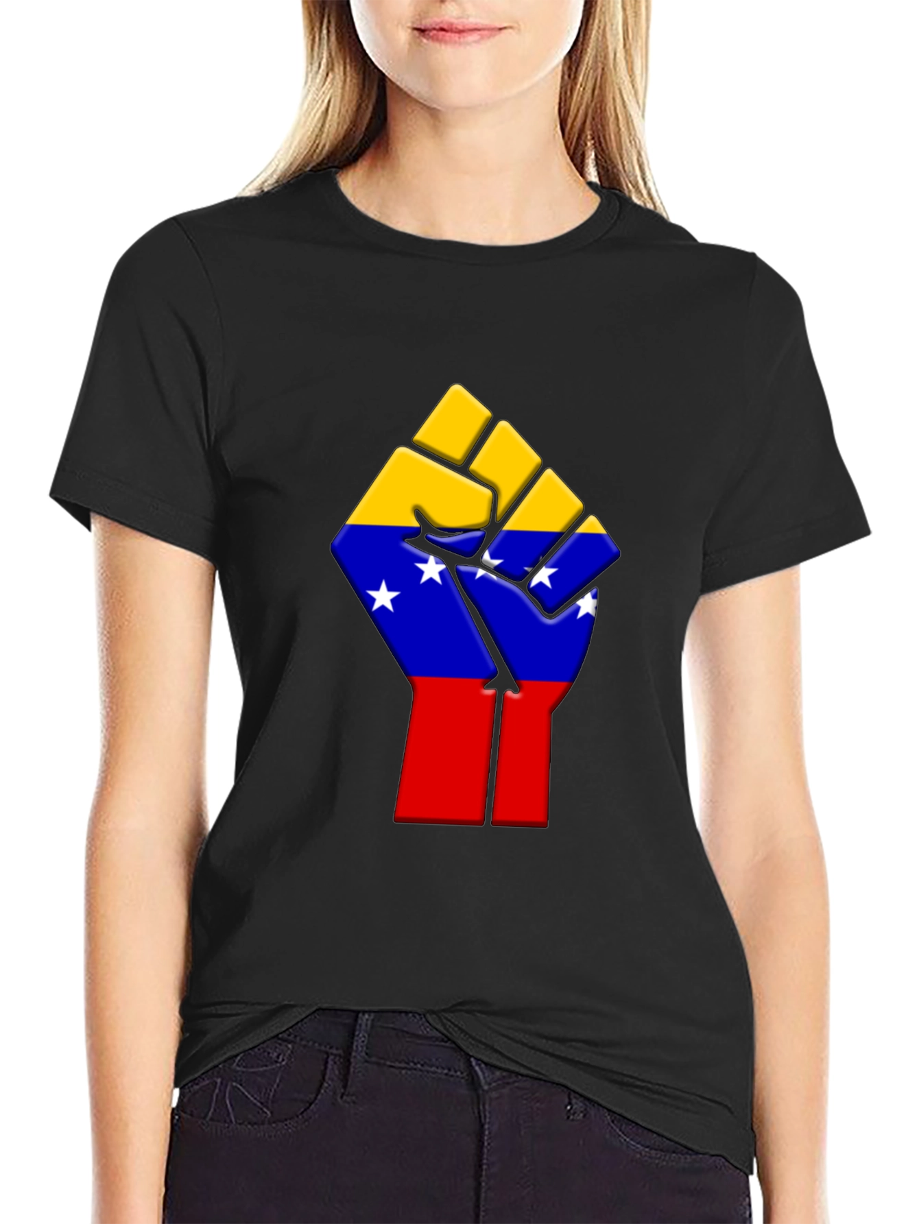 Venezuela Fist T-Shirt - Black