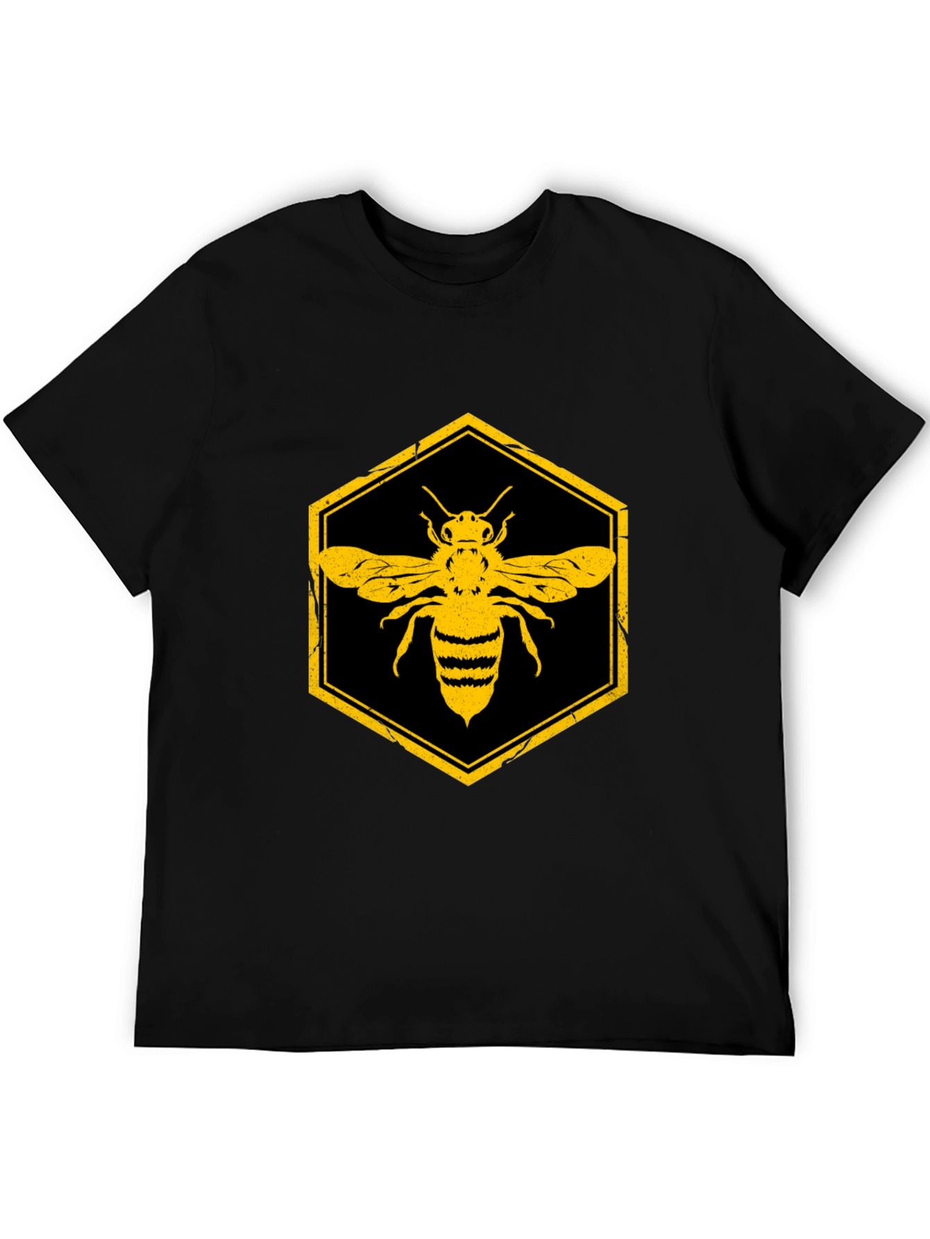 Bee Graphic Tee - Honeycomb Design