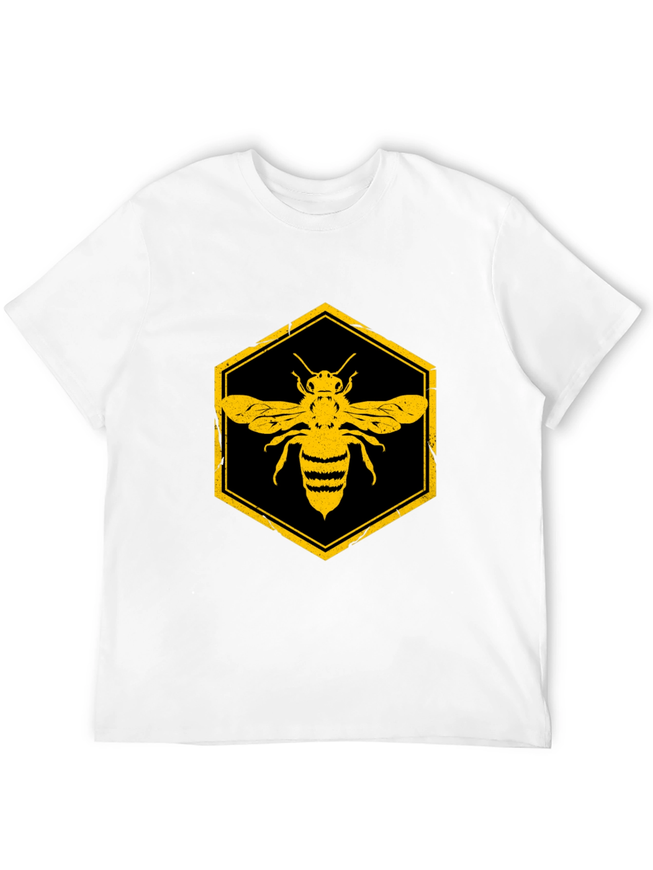 Bee Graphic Tee - Honeycomb Design