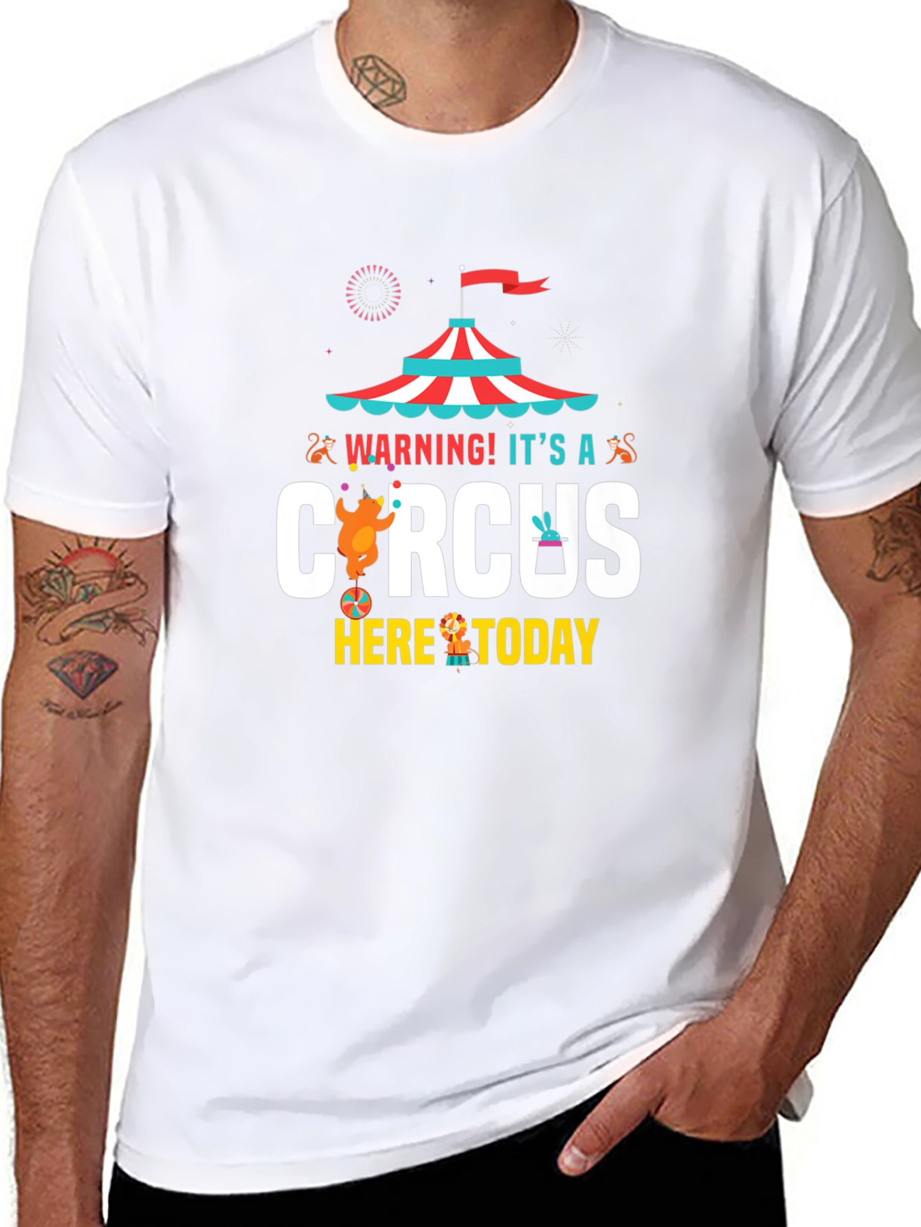 Circus Graphic Mens T-Shirt - Fun Design