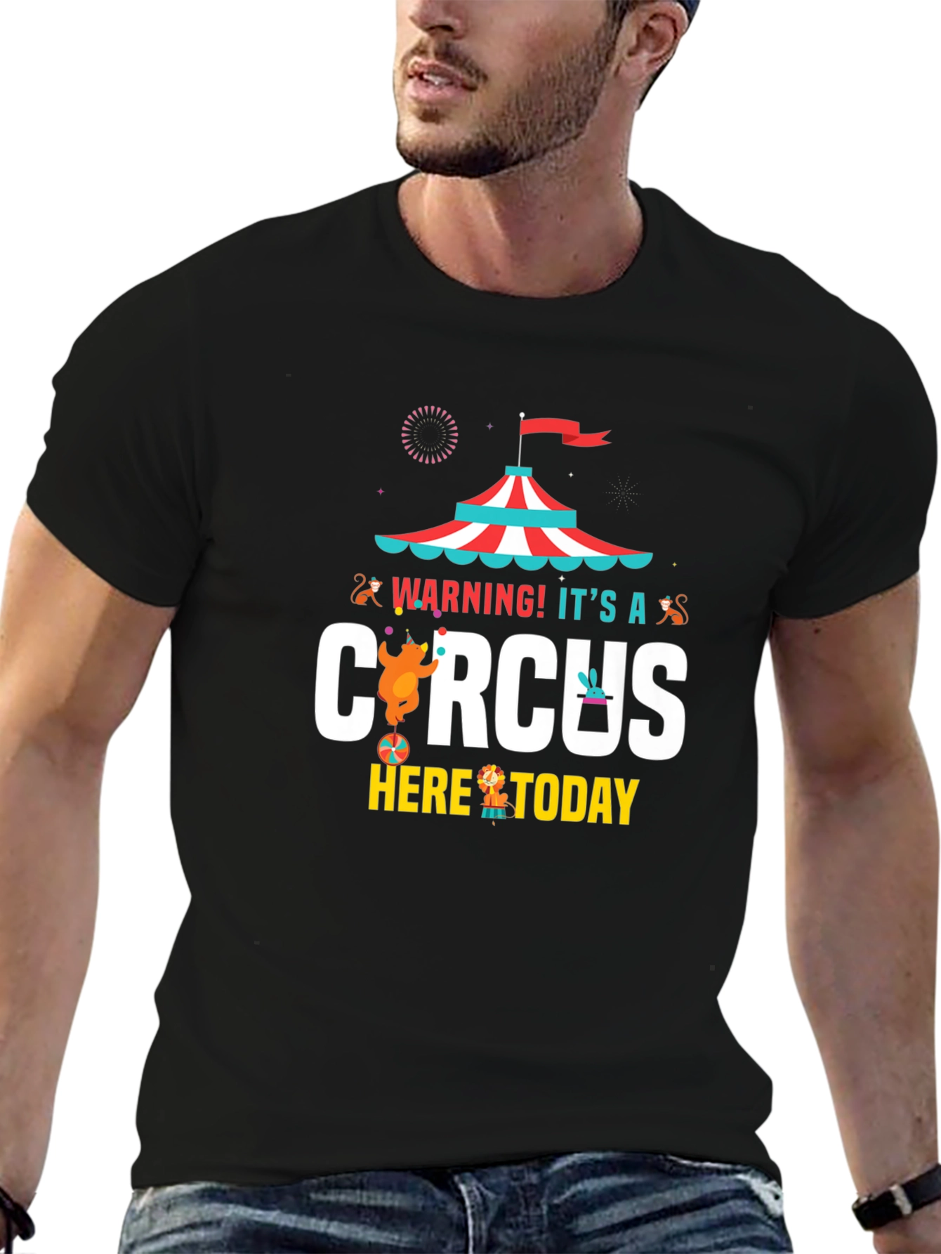 Circus Graphic Mens T-Shirt - Fun Design