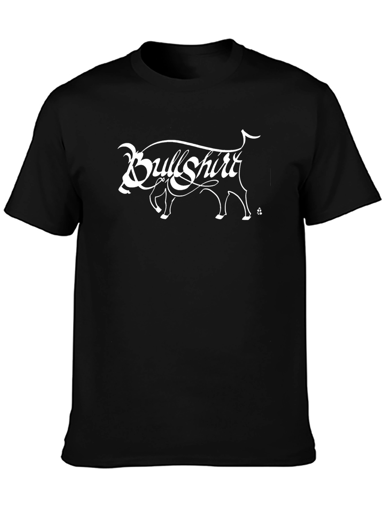 Bullshirt Graphic Tee - Black Cotton Casual T-Shirt