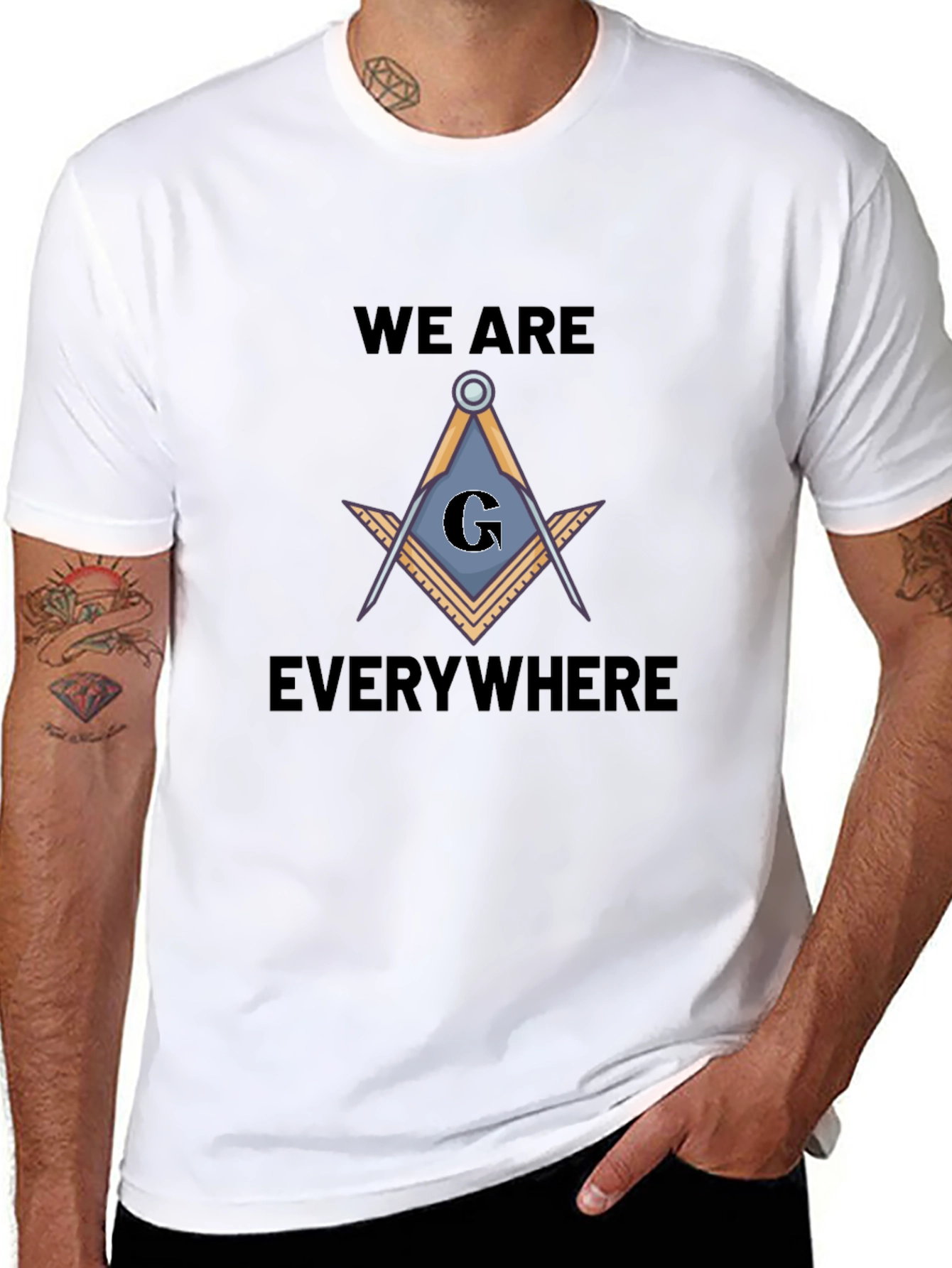 Masonic Square and Compasses T-Shirt - We Are Everywhere