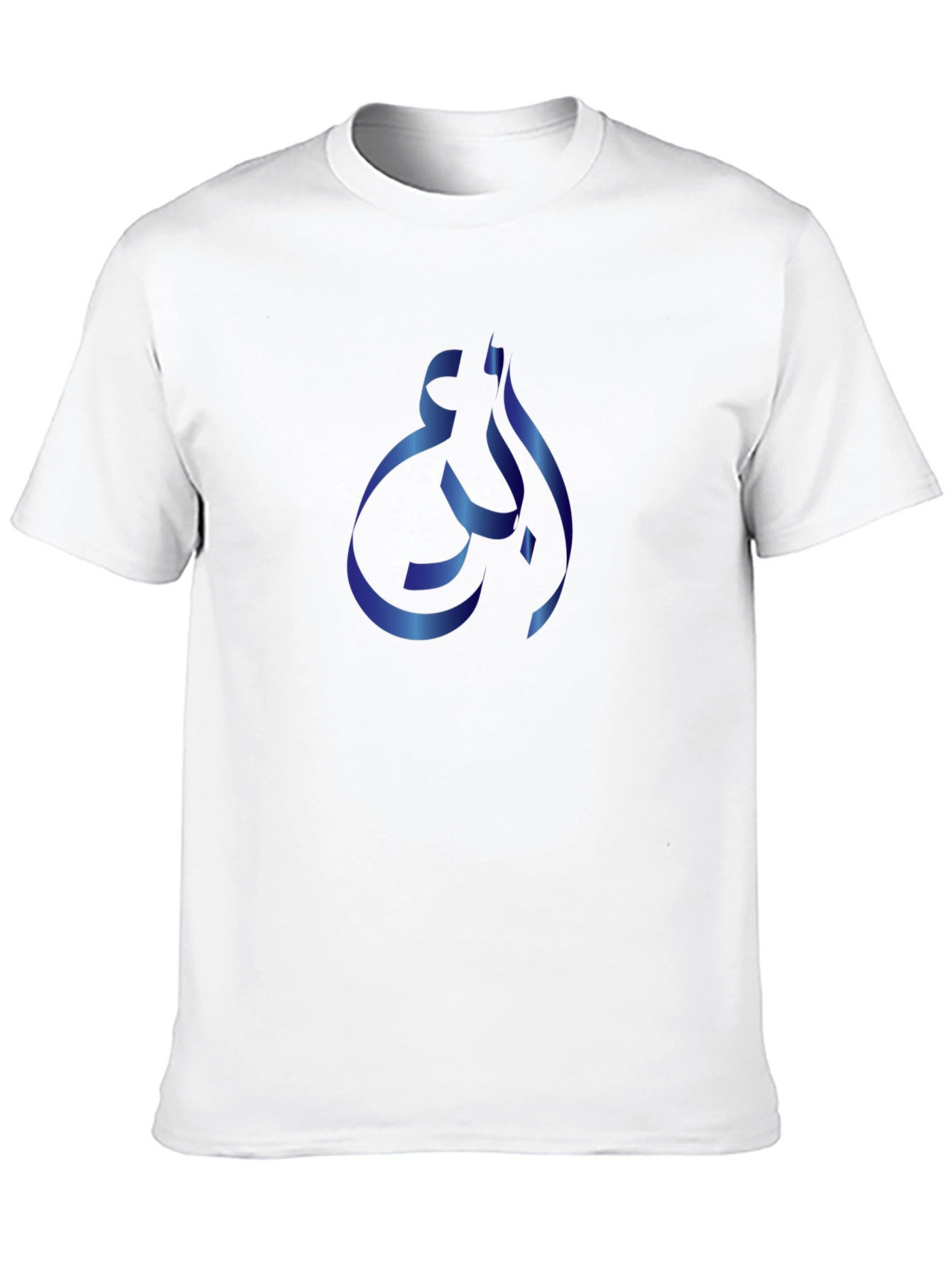 Stylish Black T-Shirt with Blue Ribbon Design