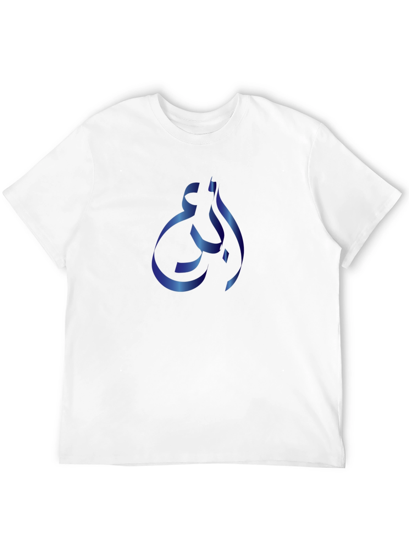 Stylish Black T-Shirt with Blue Ribbon Design