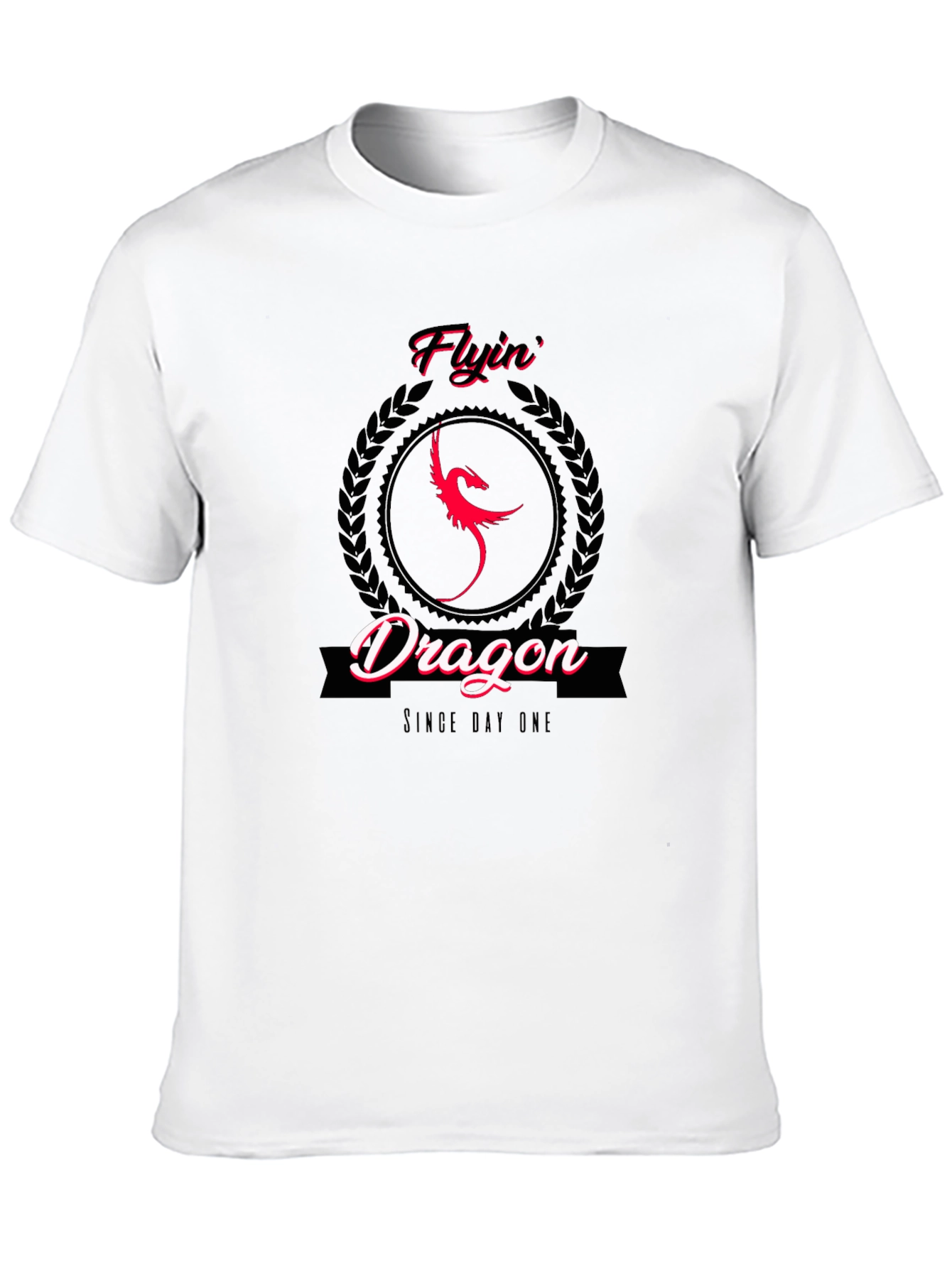 Flyin Dragon Graphic Tee - Black Cotton T-Shirt