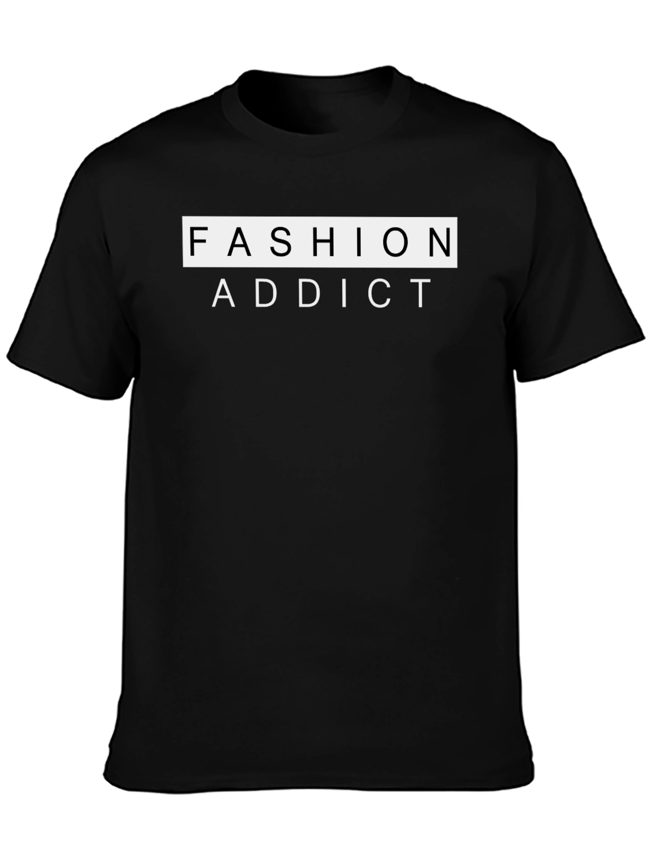 Fashion Addict Black T-Shirt | Stylish Graphic Tee
