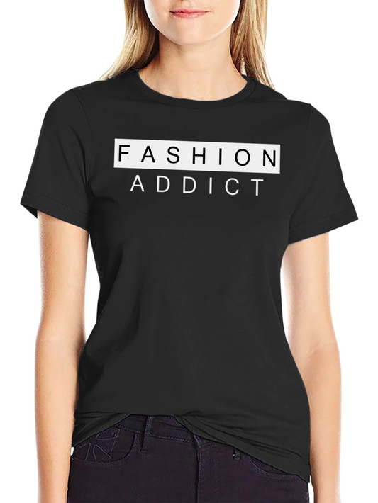 Fashion Addict Black T-Shirt | Stylish Graphic Tee