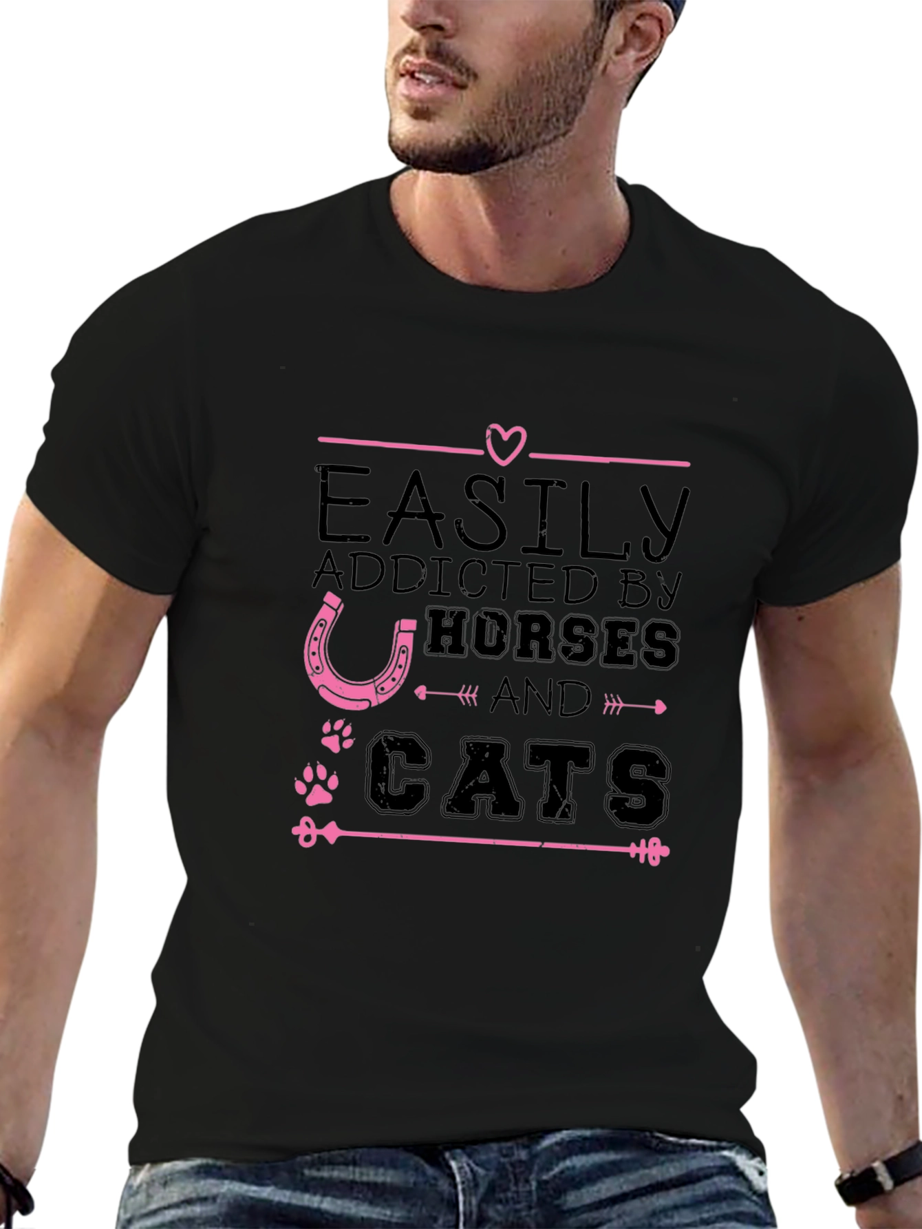 Easily Addicted Horses and Cats Tee