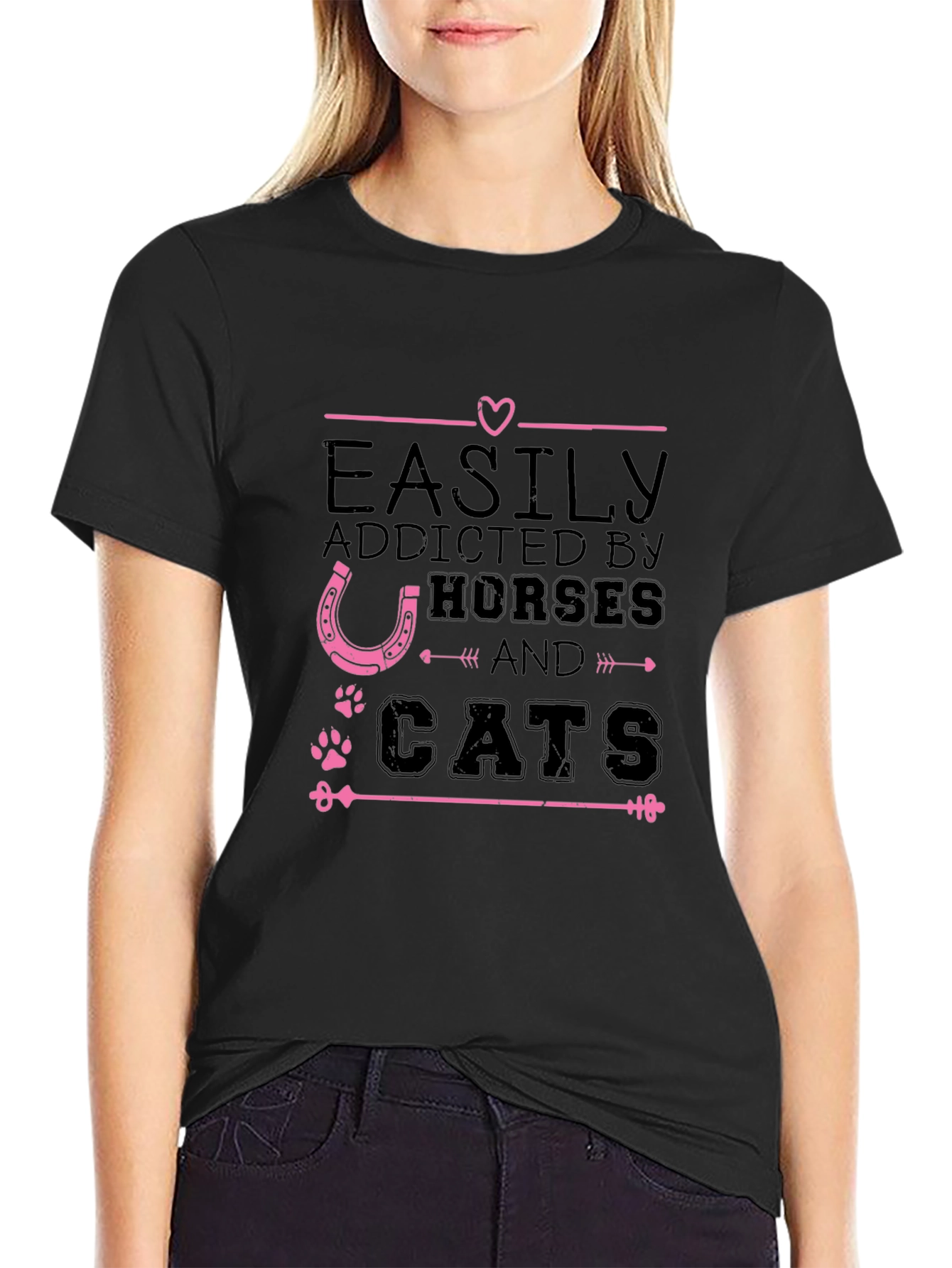 Easily Addicted Horses and Cats Tee