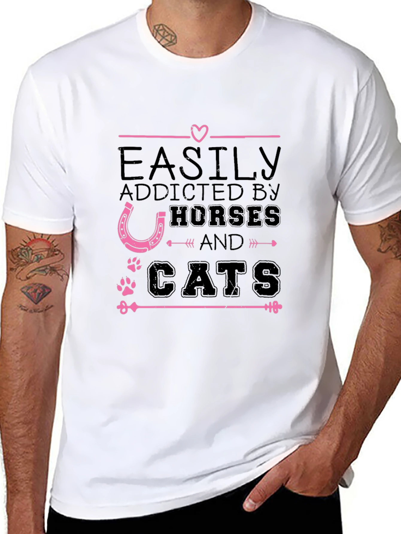 Easily Addicted Horses and Cats Tee
