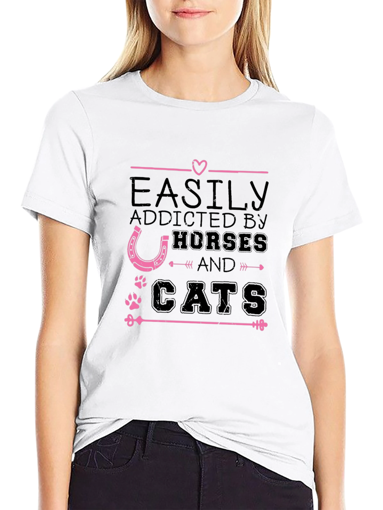 Easily Addicted Horses and Cats Tee