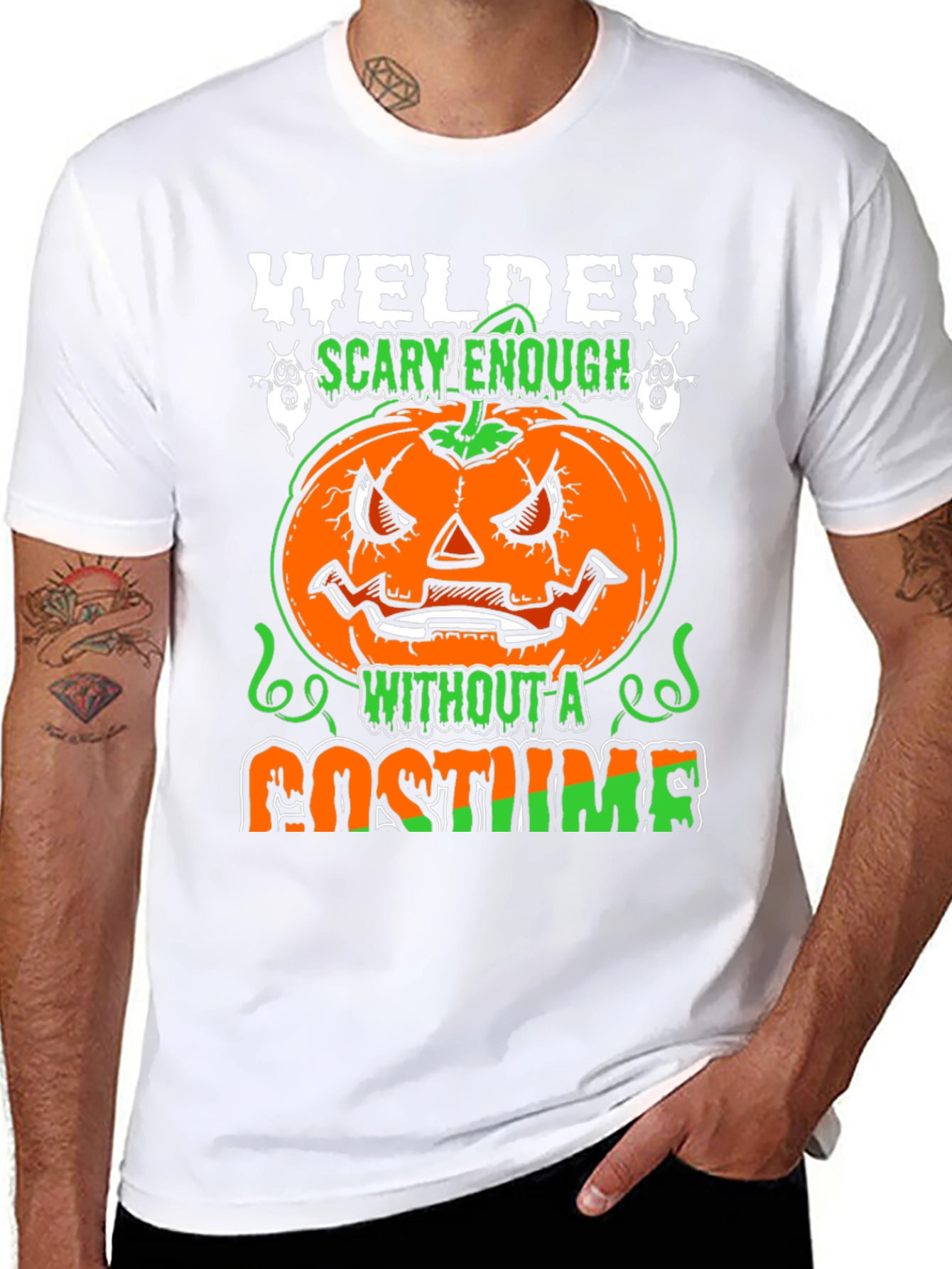 Welder Scary Enough Halloween T-Shirt