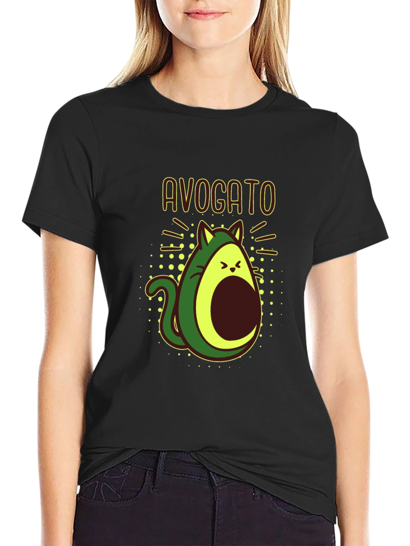 Avogato T-Shirt - Cute Avocado Cat Tee