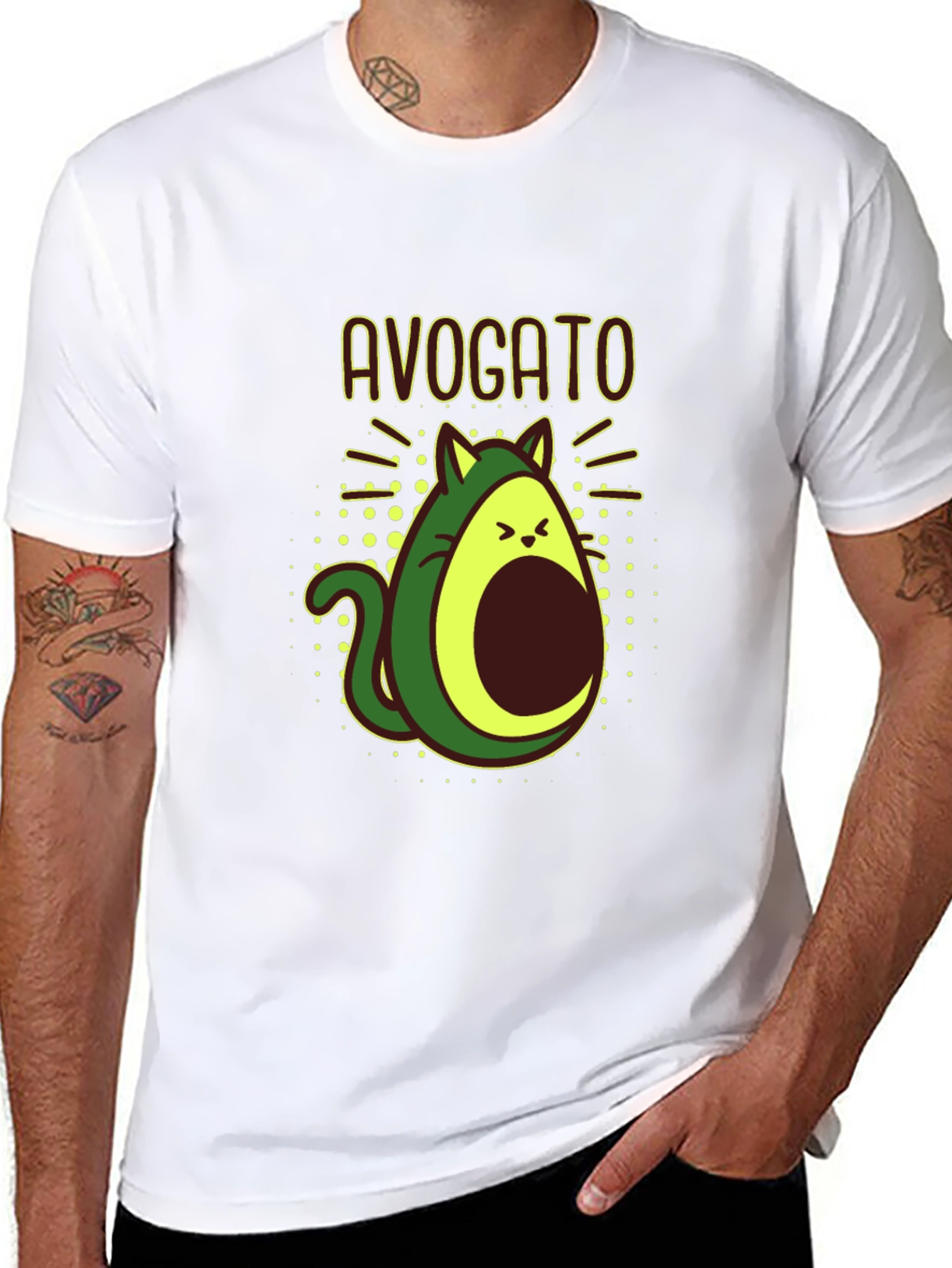 Avogato T-Shirt - Cute Avocado Cat Tee