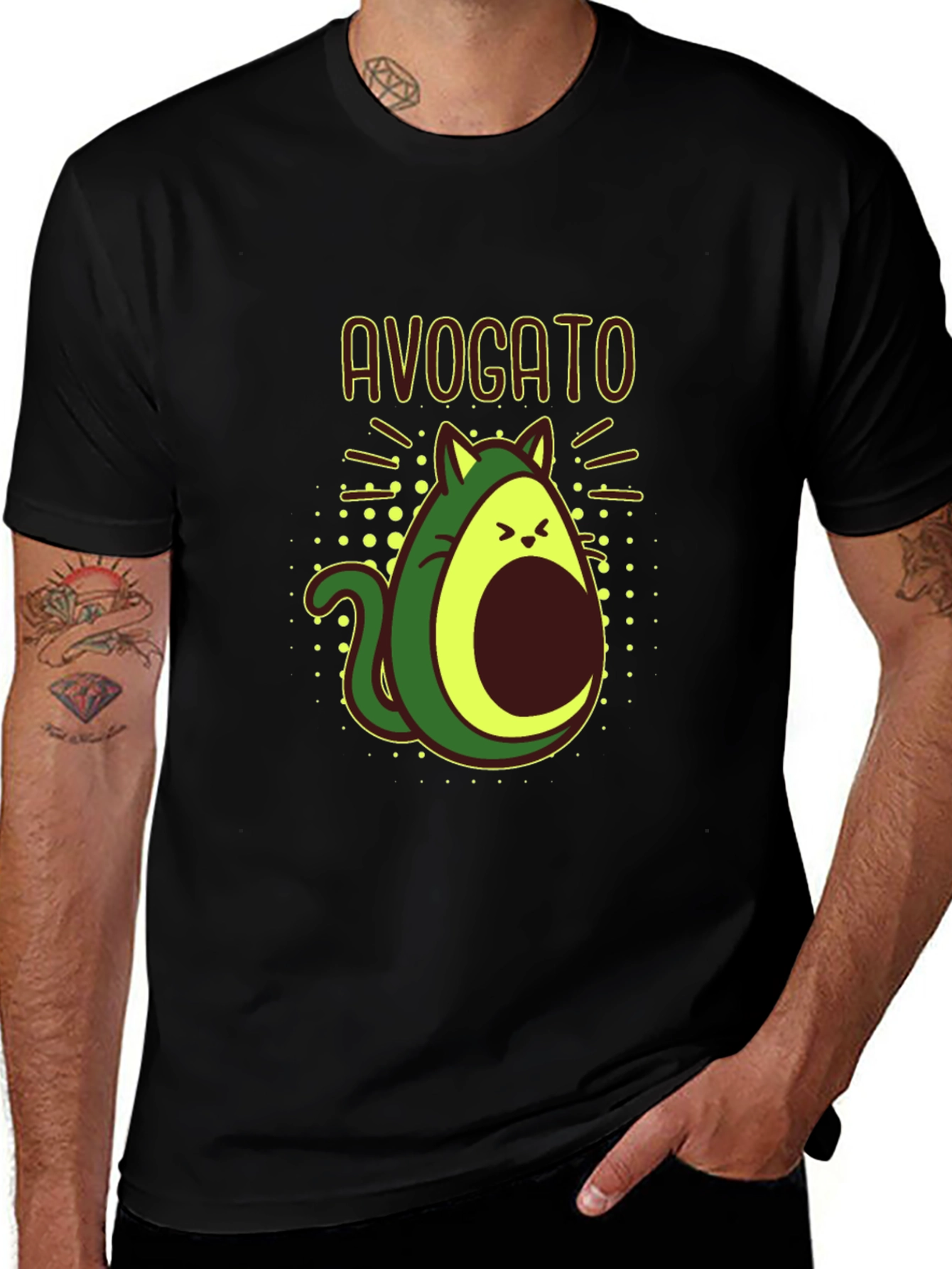 Avogato T-Shirt - Cute Avocado Cat Tee