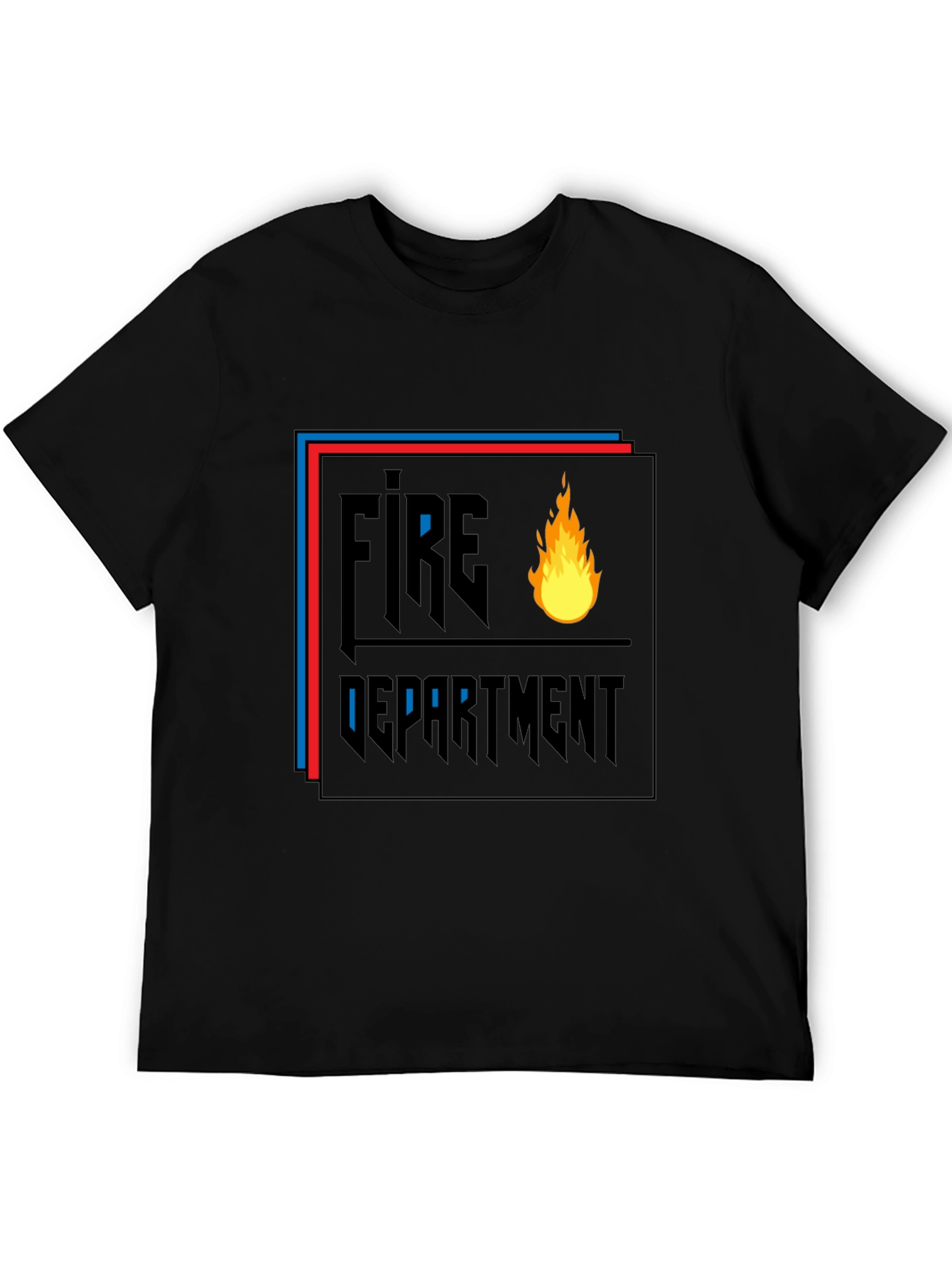 Fire Department Graphic Black T-Shirt